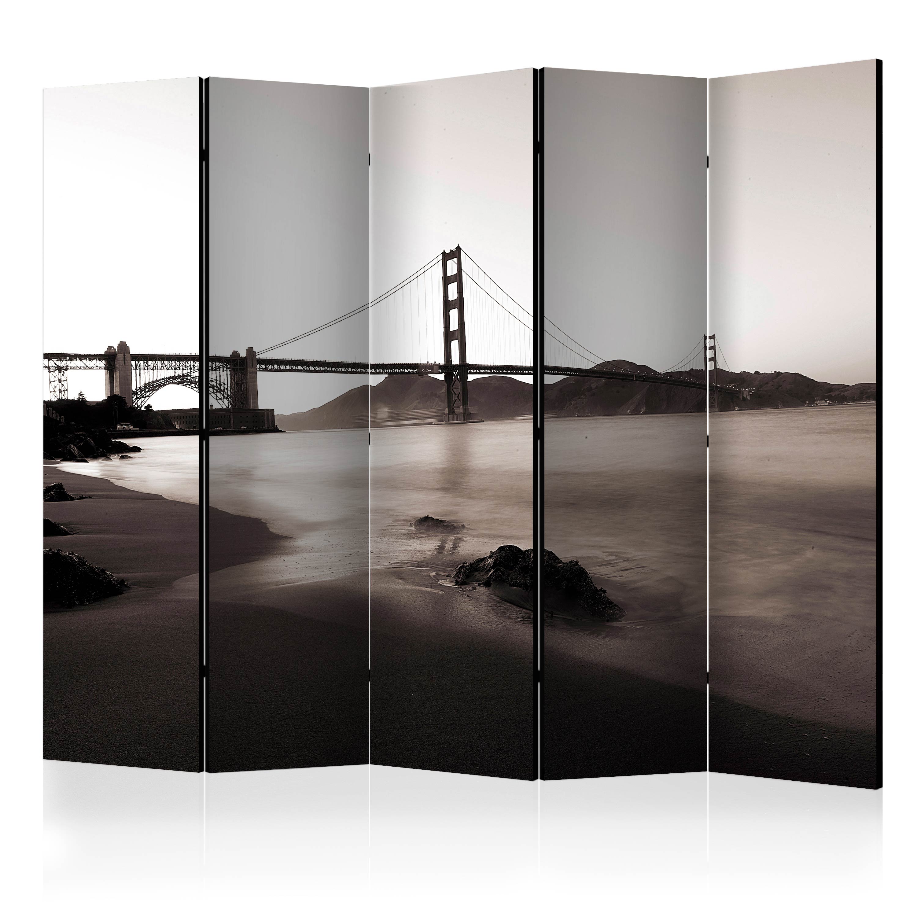 Rumsavdelare Skärmvägg Arkiio San Francisco Golden Gate Bridge in Black and White II 225x172 cm