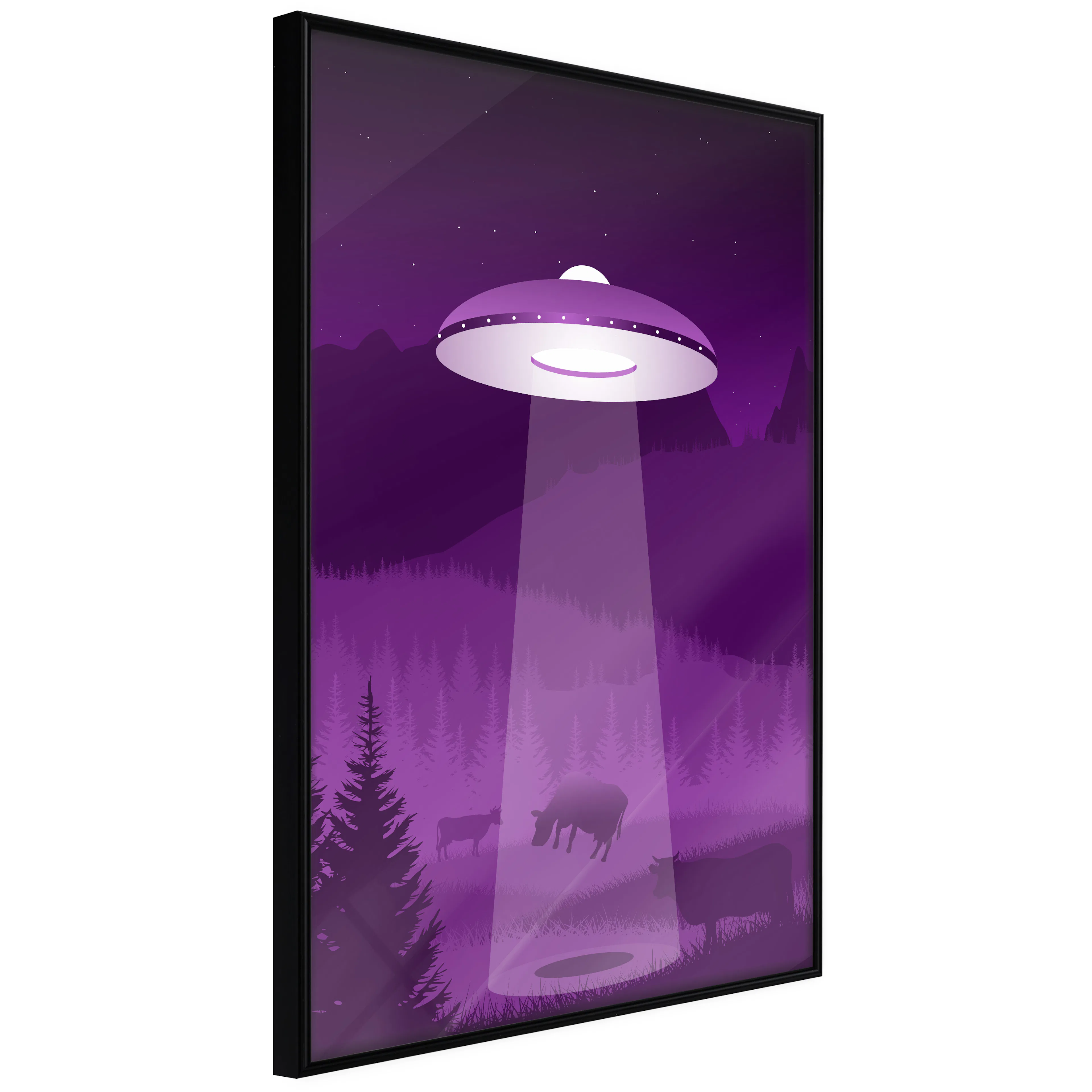 Affisch - Ufo [Poster] 20x30 Svart ram, 20x30 cm