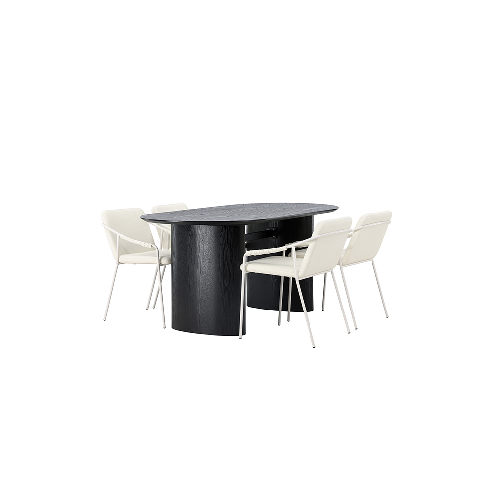 Matgrupp Venture Home Isolde med 4 st Tvist stolar