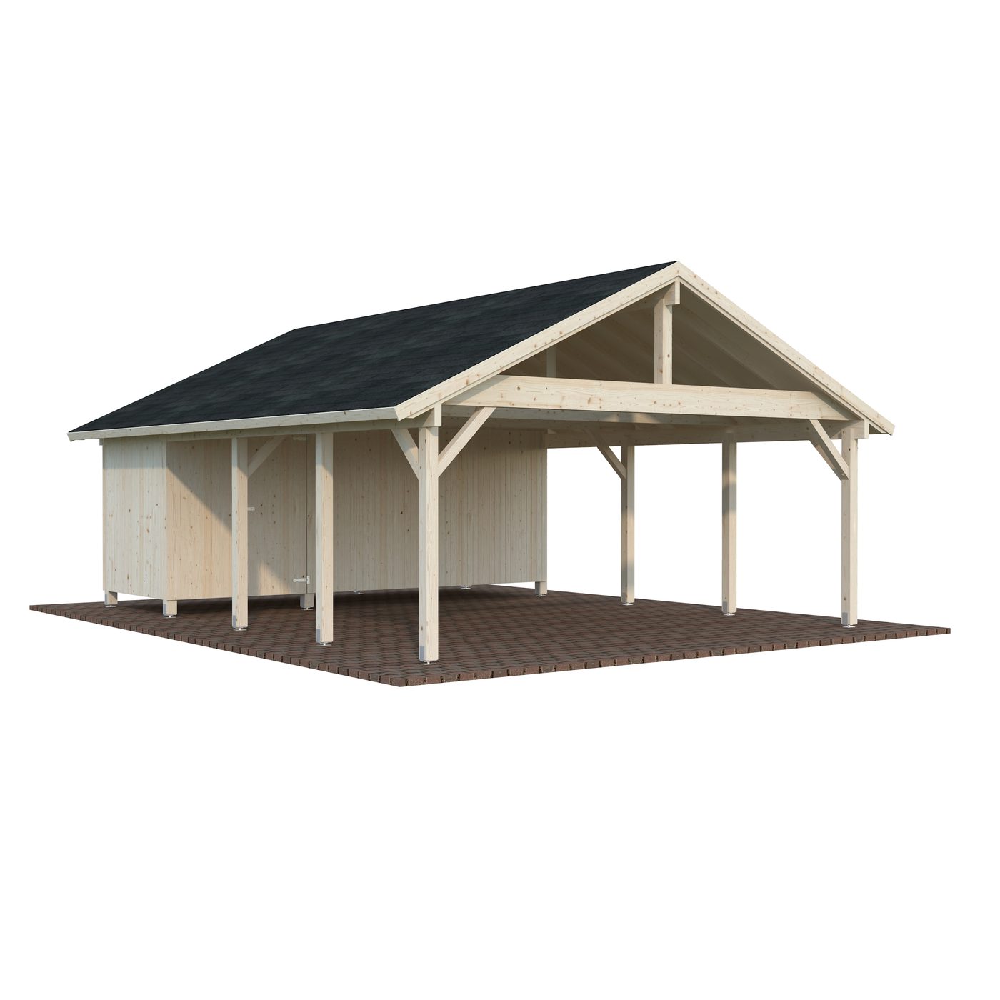 Carport Palmako Robert 40,6 m2 med Förråd