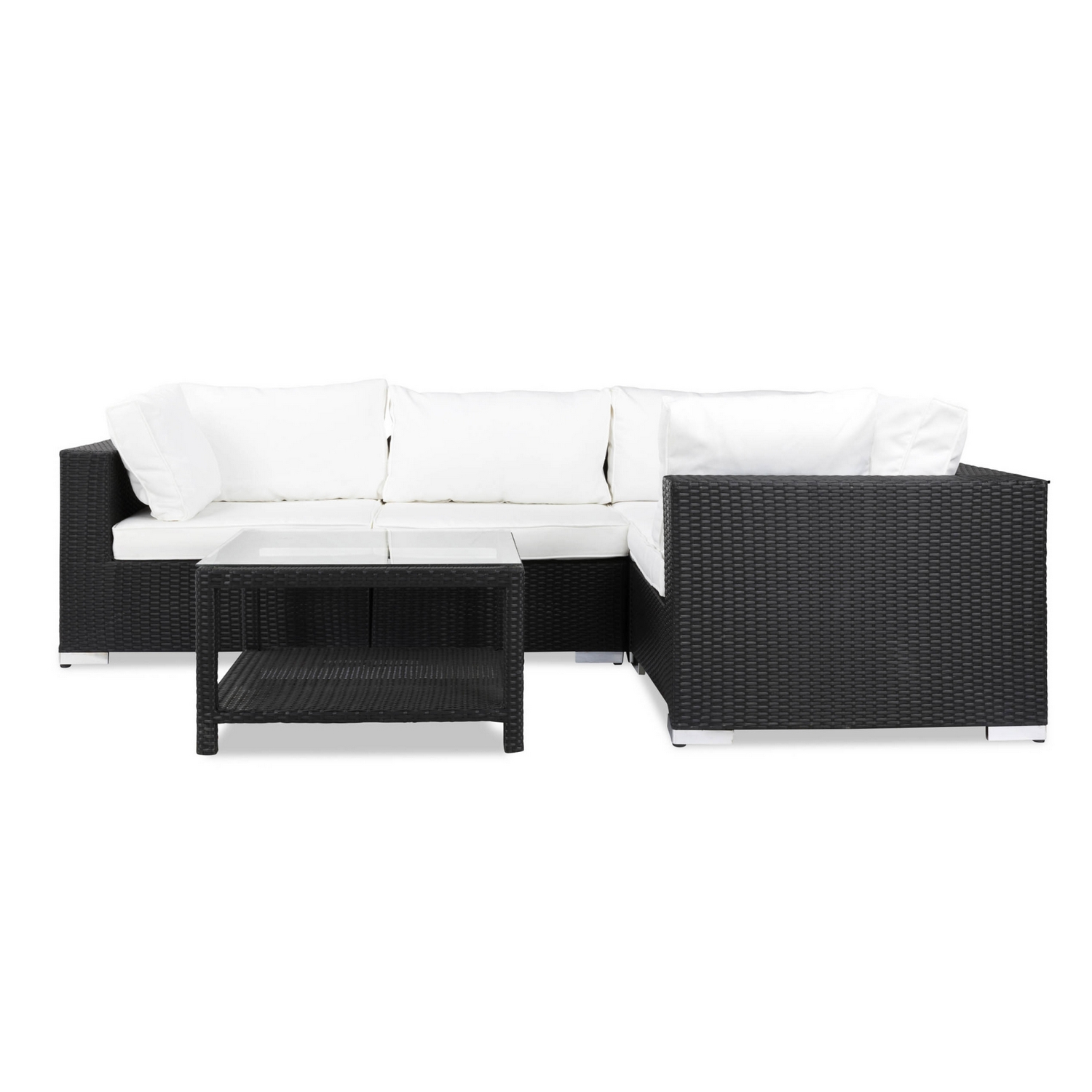 Loungegrupp Comfort Garden Bahamas 4-sits Hörn och Utebord 75x75 Utomhus