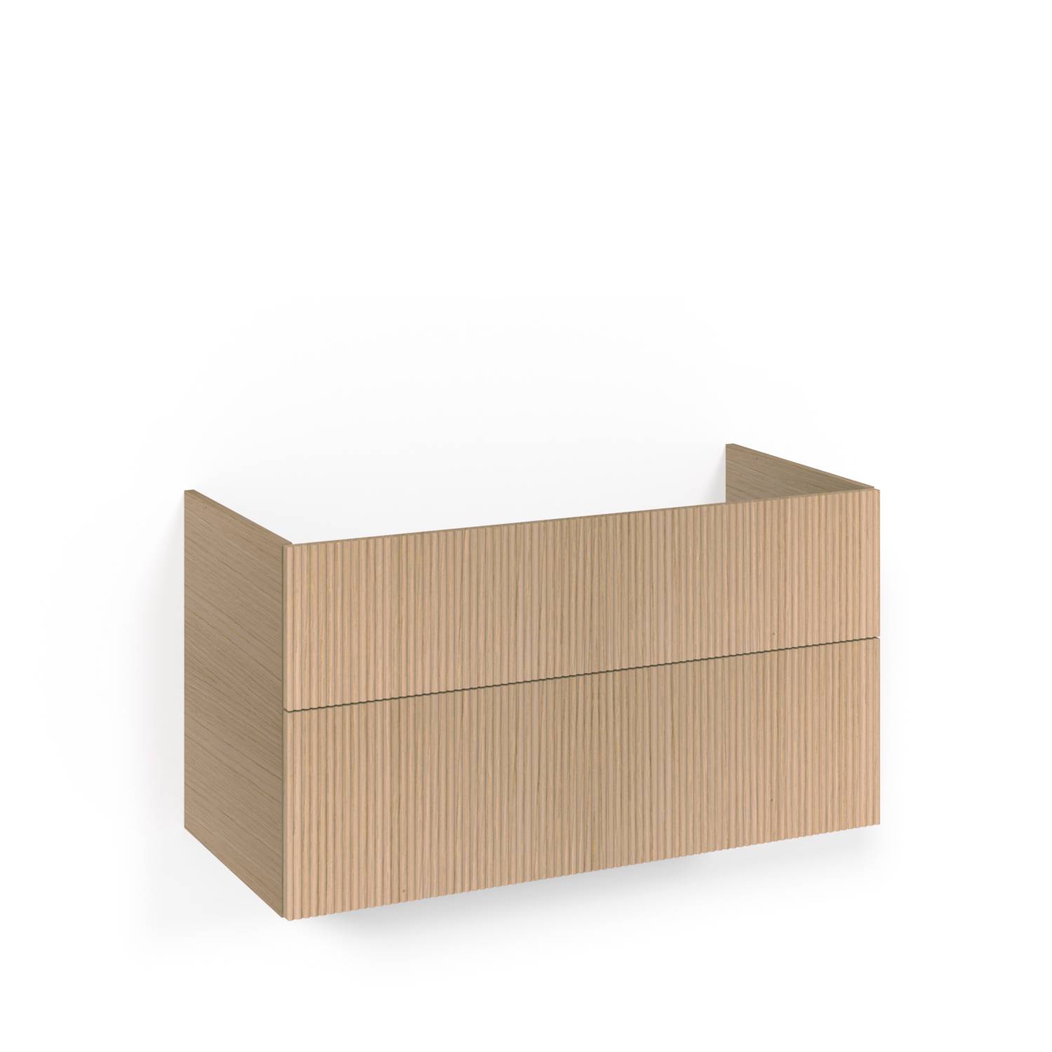 Crown Udel 100x45 Lj.Ek 2L Li Bredd: 1000,  Ljus Ek, Handtag: Nej, 1000x450 mm