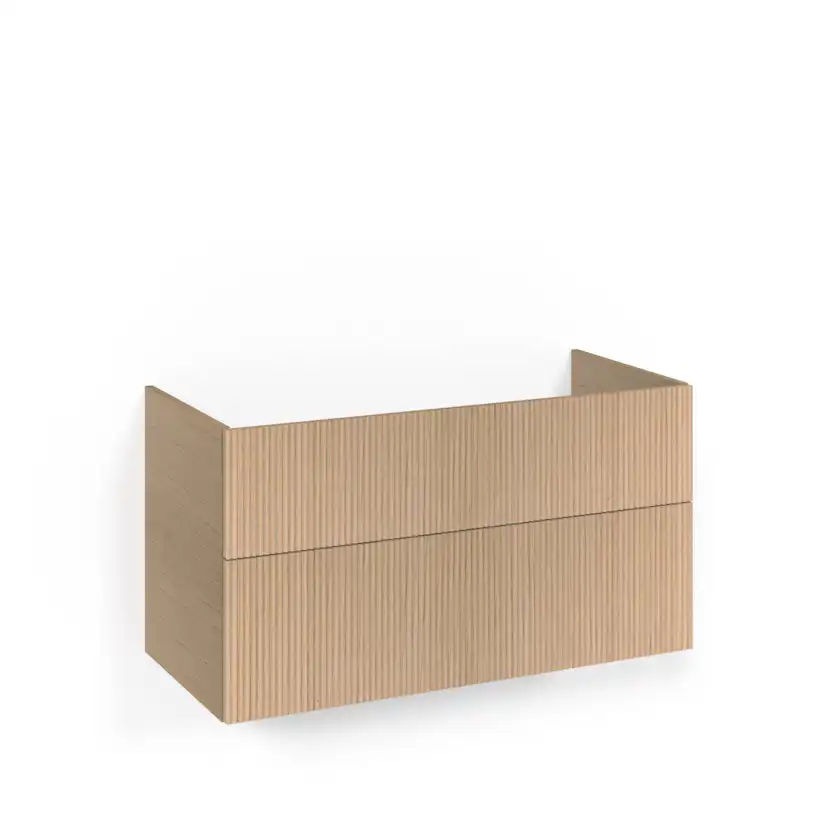 Crown Udel 100x45 Lj.Ek 2L Li Bredd: 1000, Ljus Ek, Handtag: Nej, 1000x450 mm