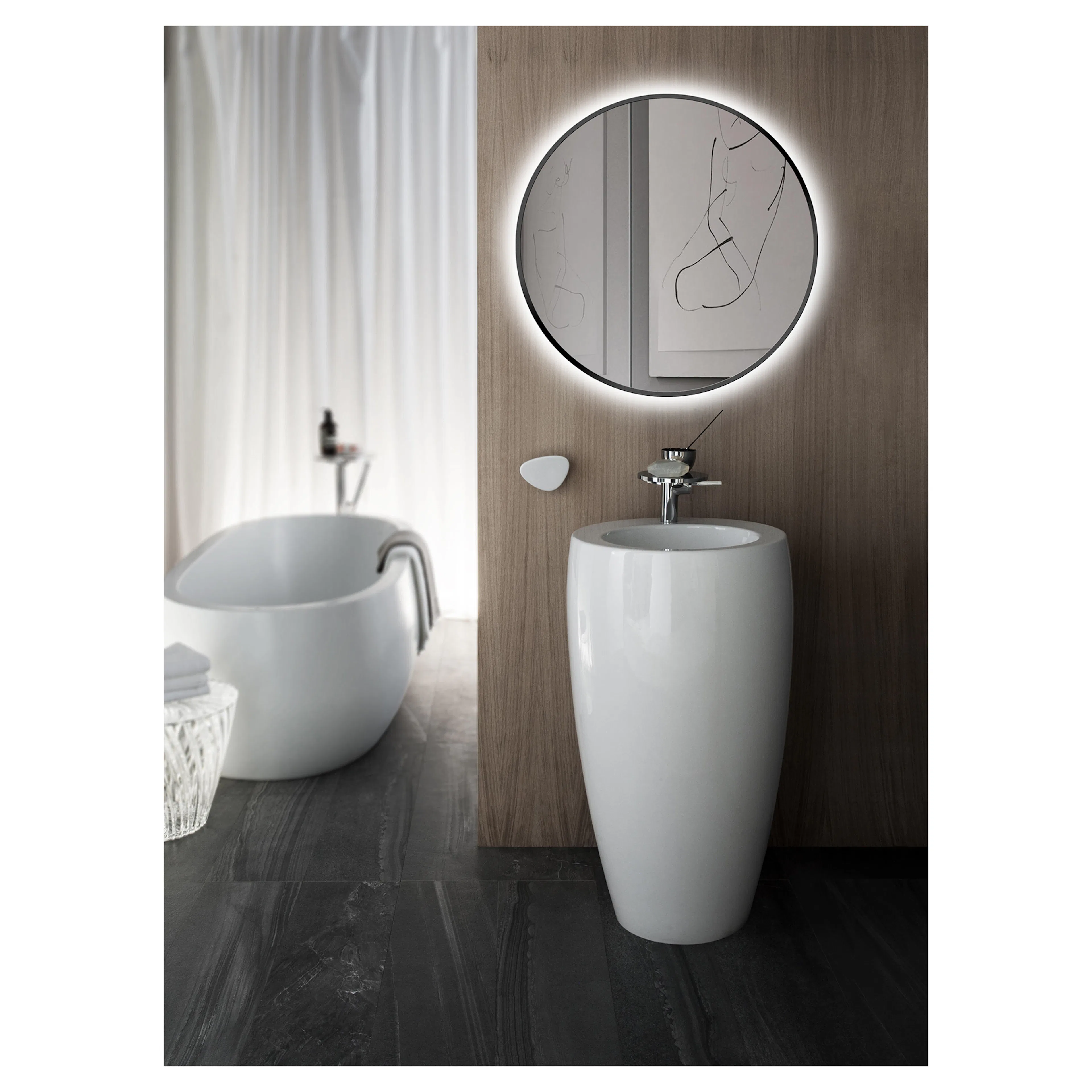 Mirror Bathlife SPIRA 60/C1 ECO (MBMS) Aluminium 600 mm