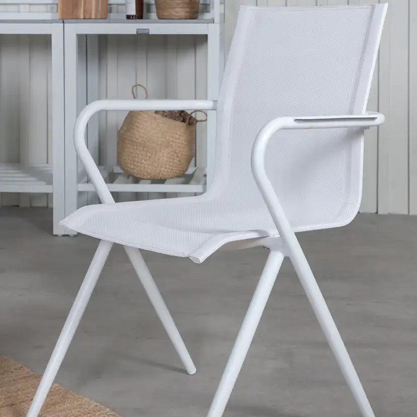 Matgrupp Venture Home Aleyna 224 Vit med 6 Aspen Matstolar