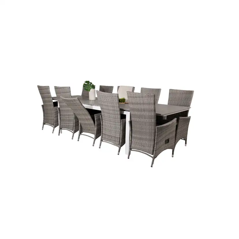 Matgrupp Venture Home Lova 224/324 med 10 Pishi Karmstolar