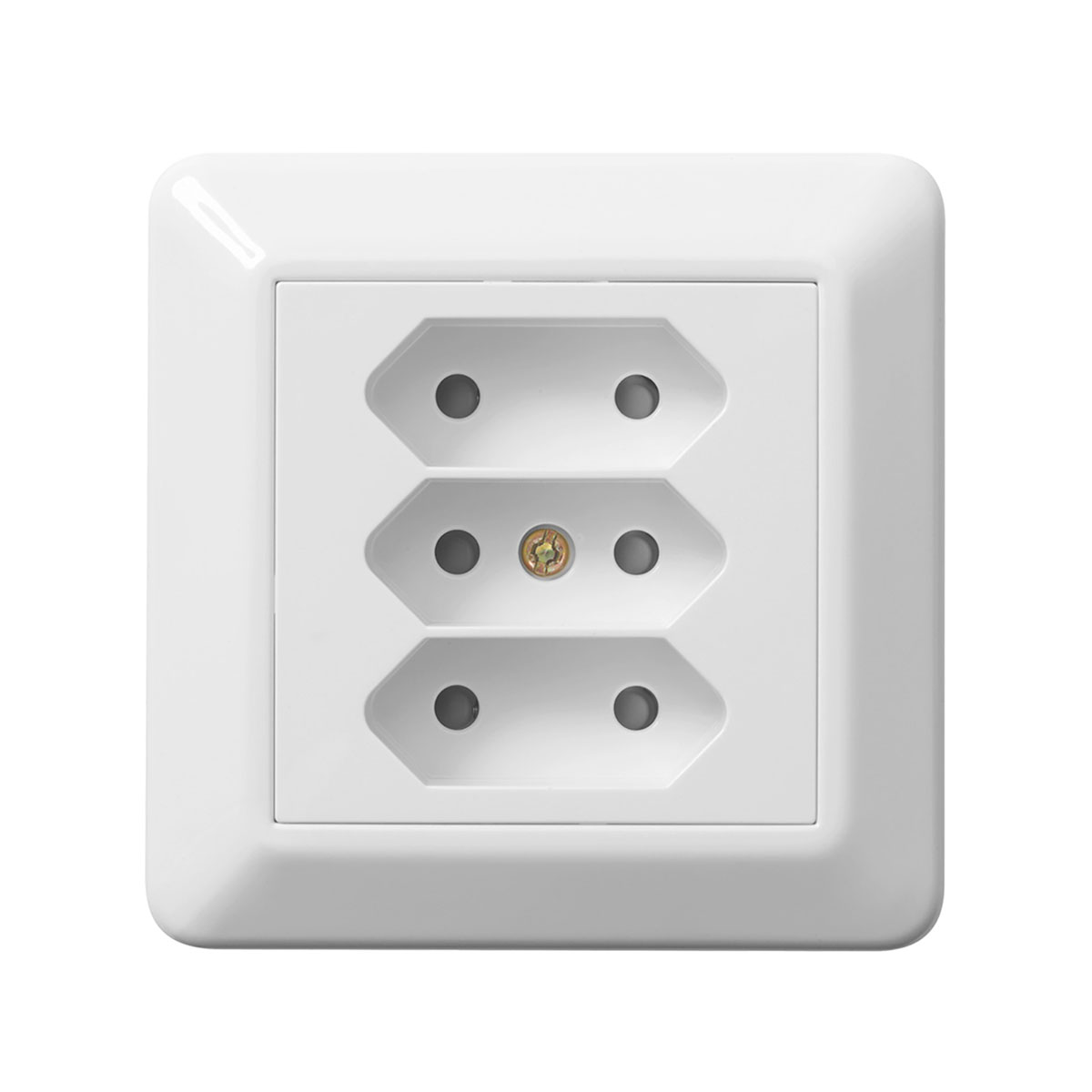 Vägguttag Elko 3-Vägs Euro Infällt RS Renvit