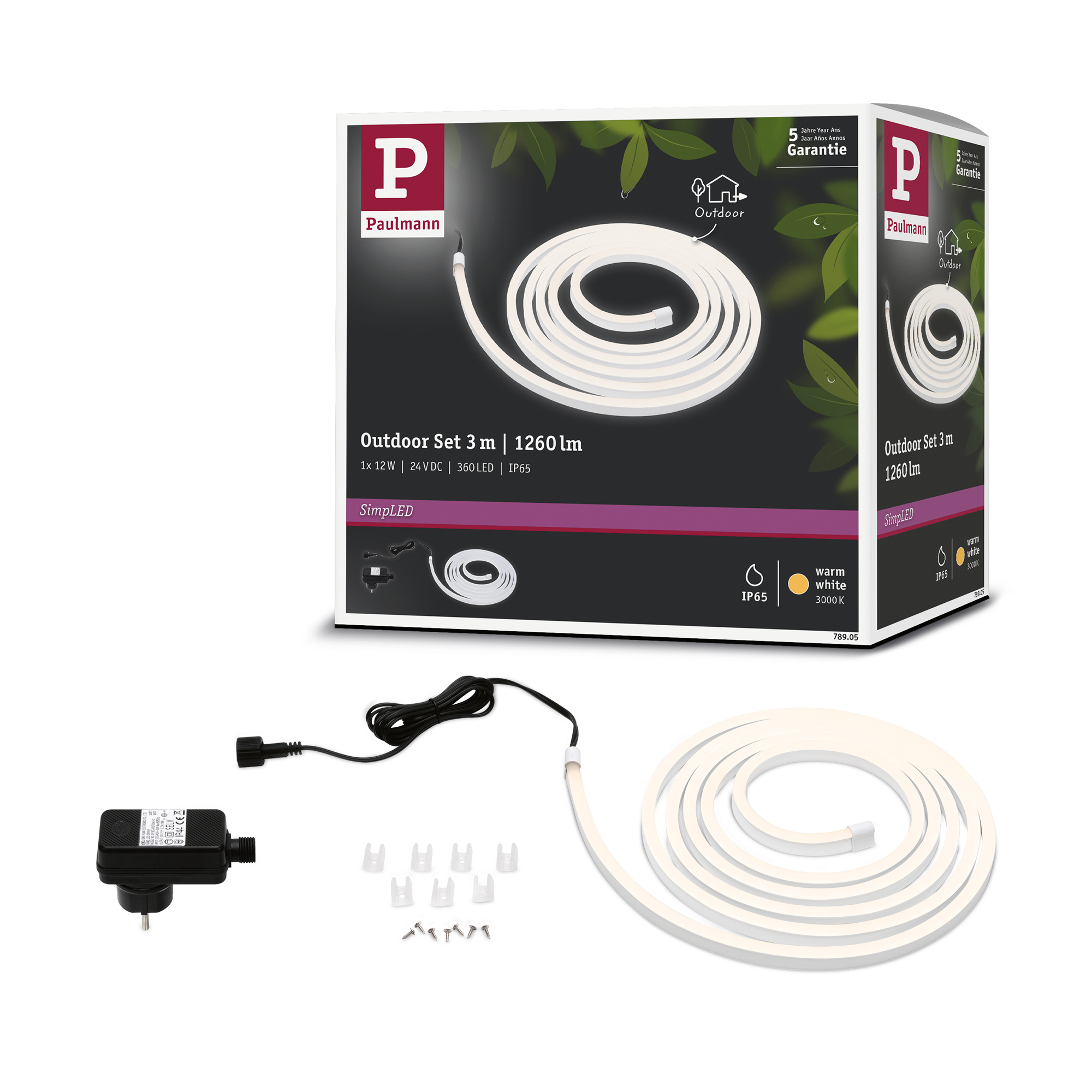 LED-strip Paulmann SimpLED Belagd Outdoor Komplett set IP65