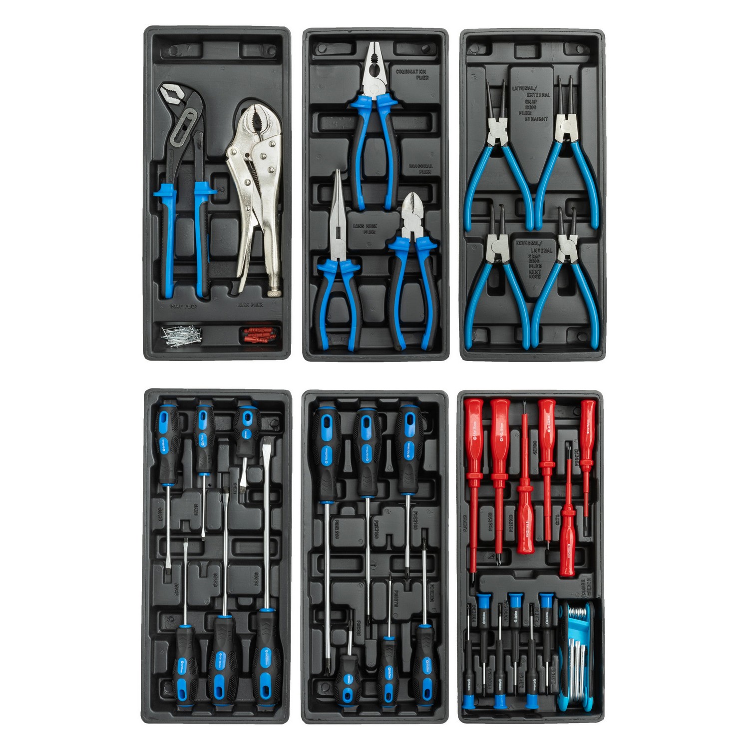 Verktygsvagn Timco 6 ltk 220-delad med Verktyg Grå