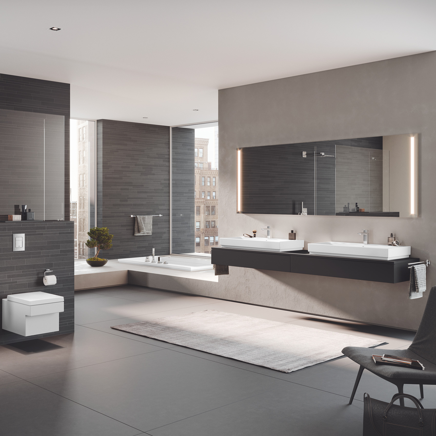 Tvättställ Grohe Cube Ceramic 39473 60 cm