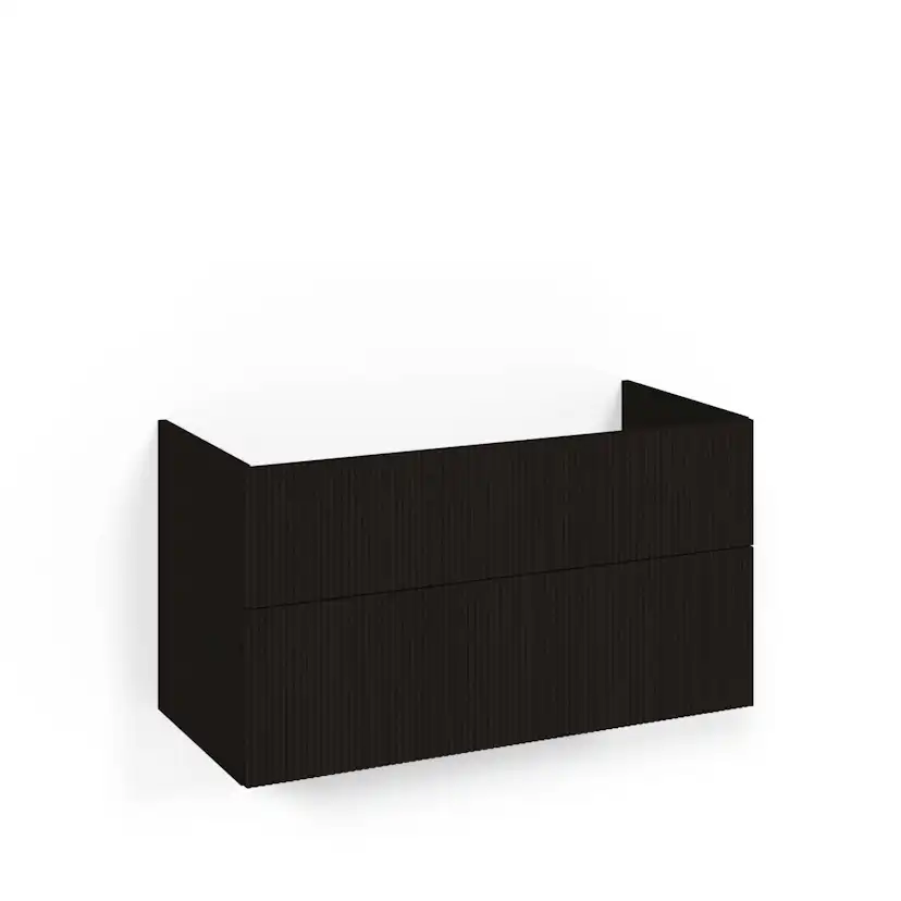 Crown Udel 100x45 Sv.ek Li PO Bredd: 1000, Svart Ek, Handtag: Push-Open, 1000x450 mm