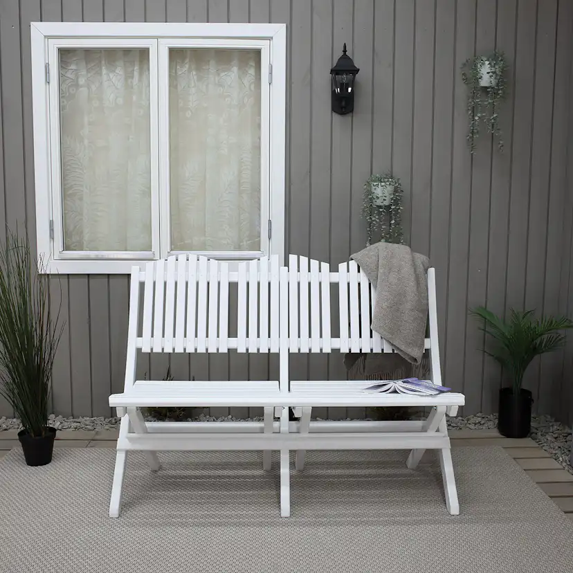 VISBY folding sofa Vit