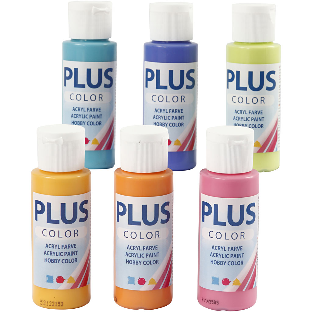Hobbyfärg Creativ Company Plus Color Colorful 6x60 ml/1 Förp