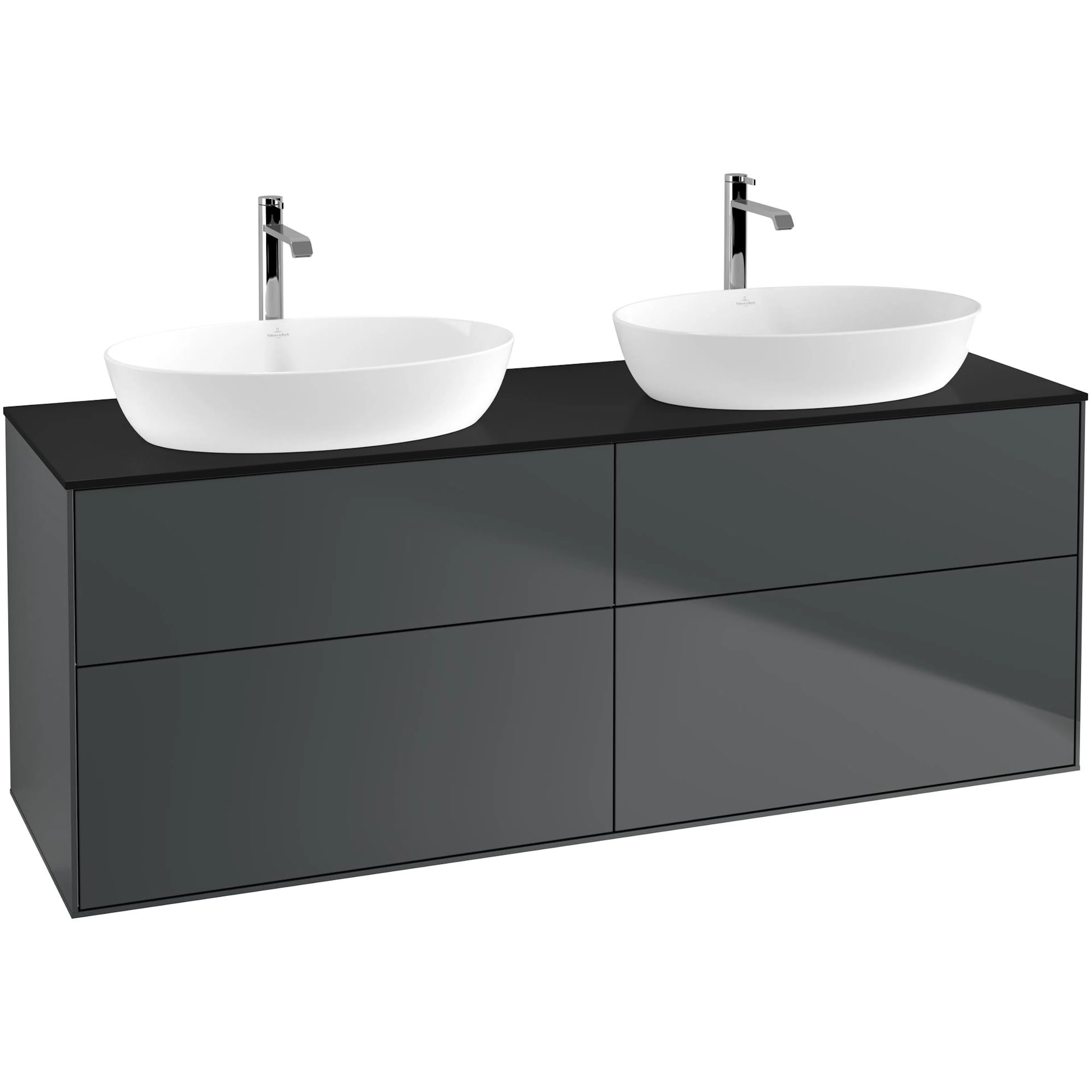 Tvättställsskåp Villeroy & Boch Finion med 4 Lådor och Bänkskiva för Två Fristående Tvättställ från Artis & Collaro