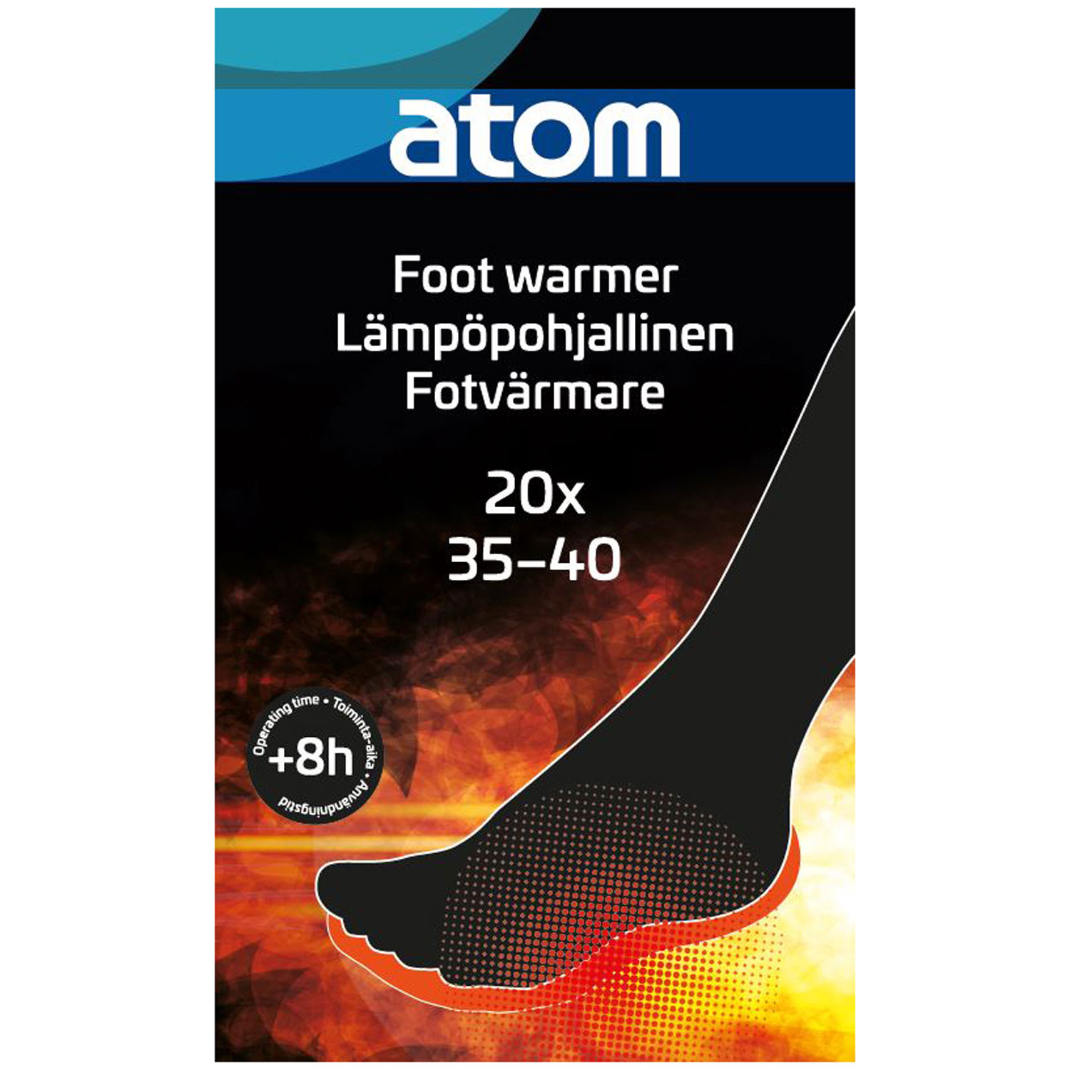 Camping Skoinlägg Atom Termiska Värmesulor 20 st