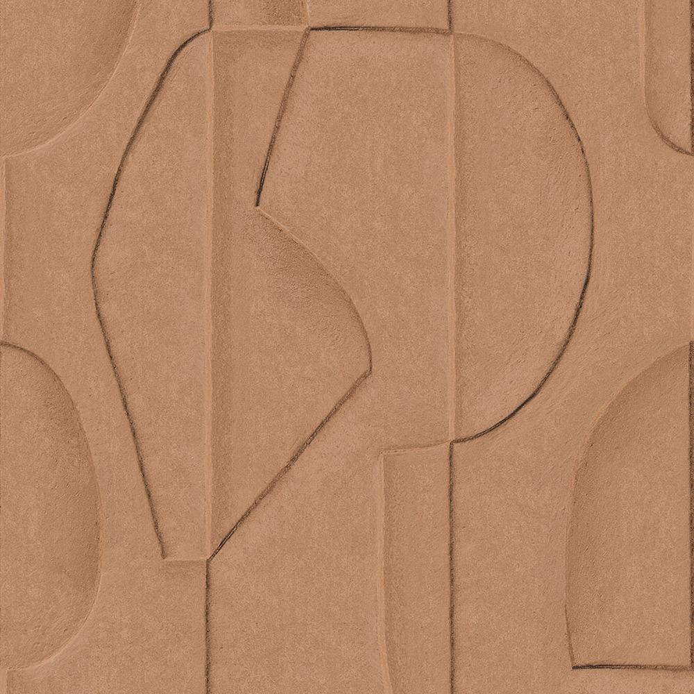 Fototapet Eijffinger Artifact väggbild Sculpted Clay Terra 312482