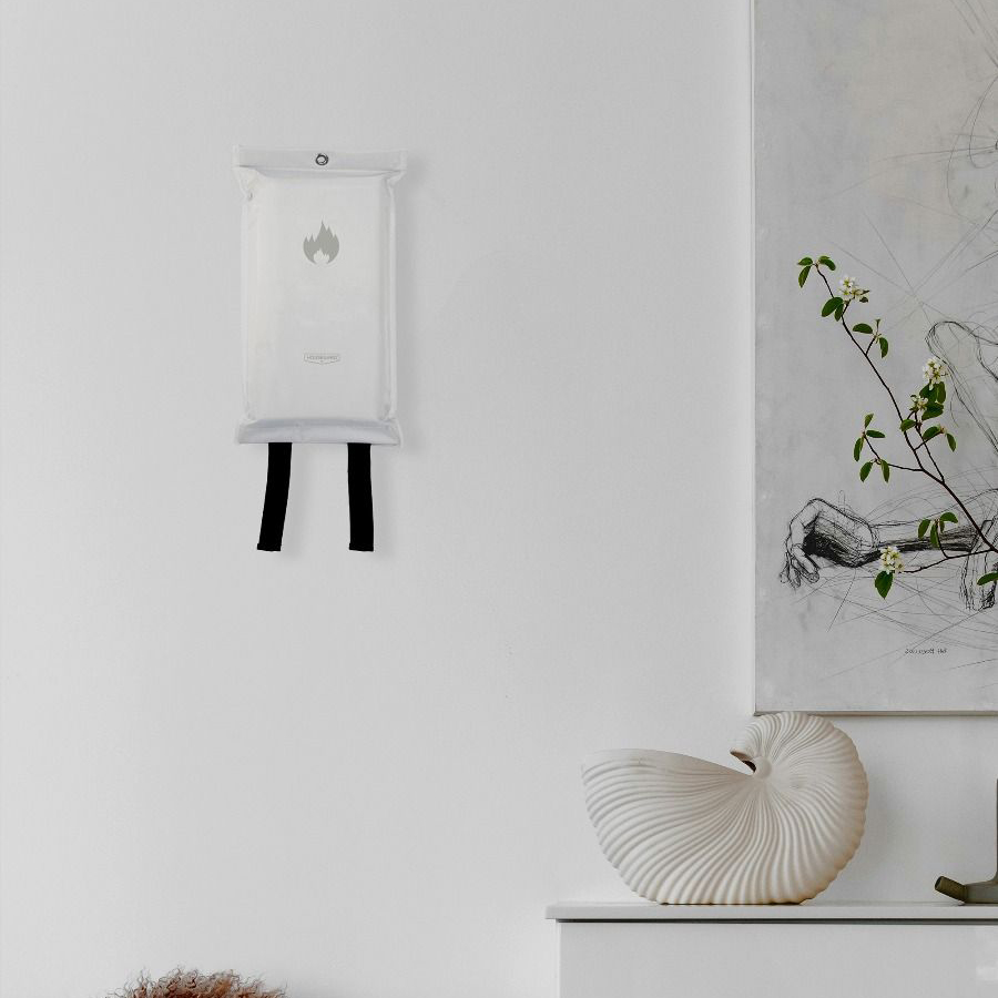 Brandfilt Housegard Glasfiberväv med Silikonbeläggning, 120x180 cm, Vit