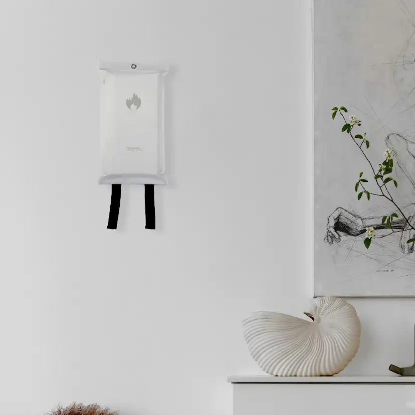 Brandfilt Housegard Glasfiberväv med Silikonbeläggning, 120x180 cm, Vit