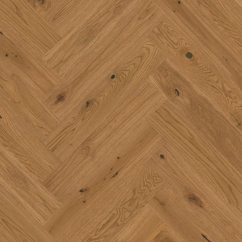 Fiskbensplank Boen Ek Honey Herringbone Live Natural HV-Olja