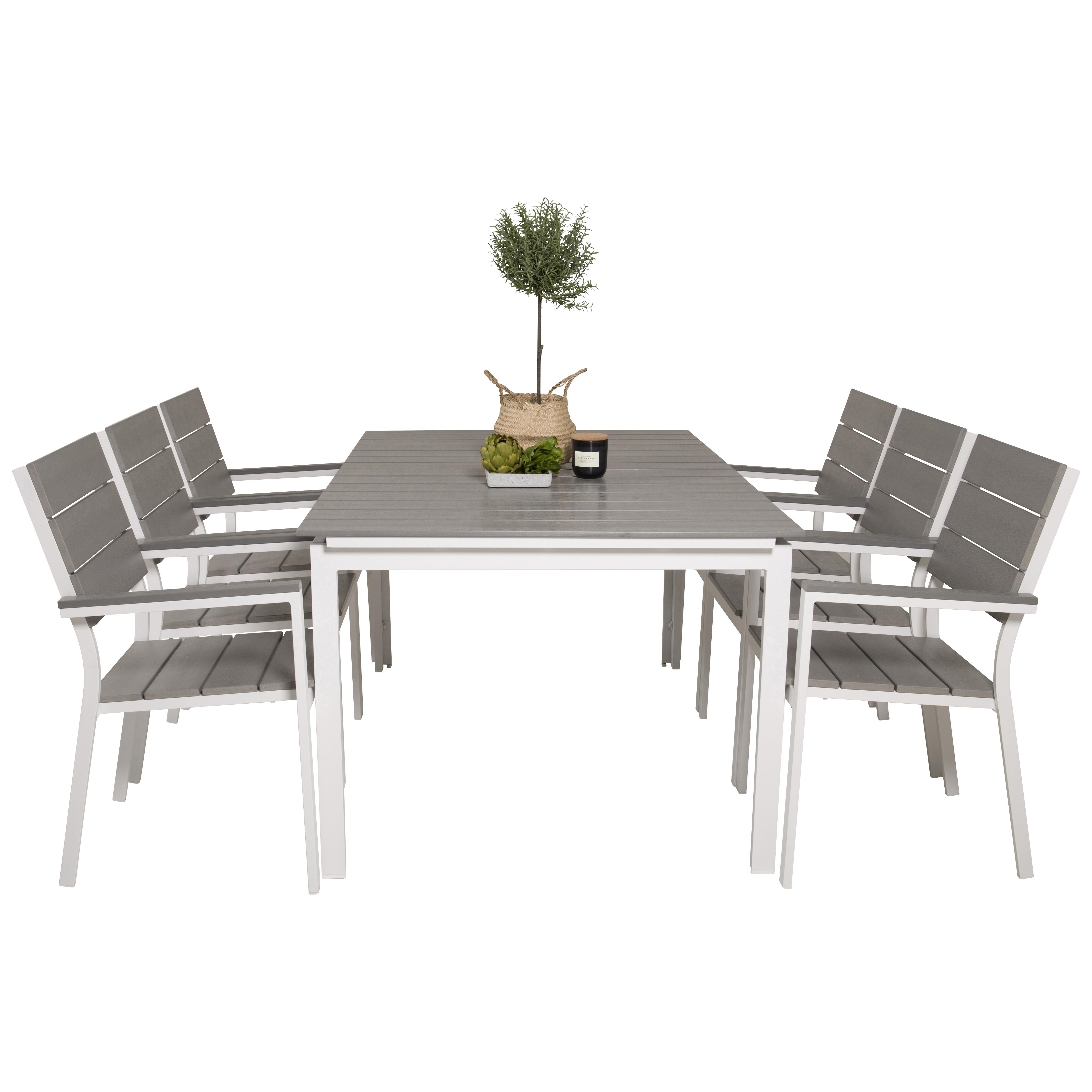 Matgrupp Venture Home Lova 160/240 med 6 Lova Stolar