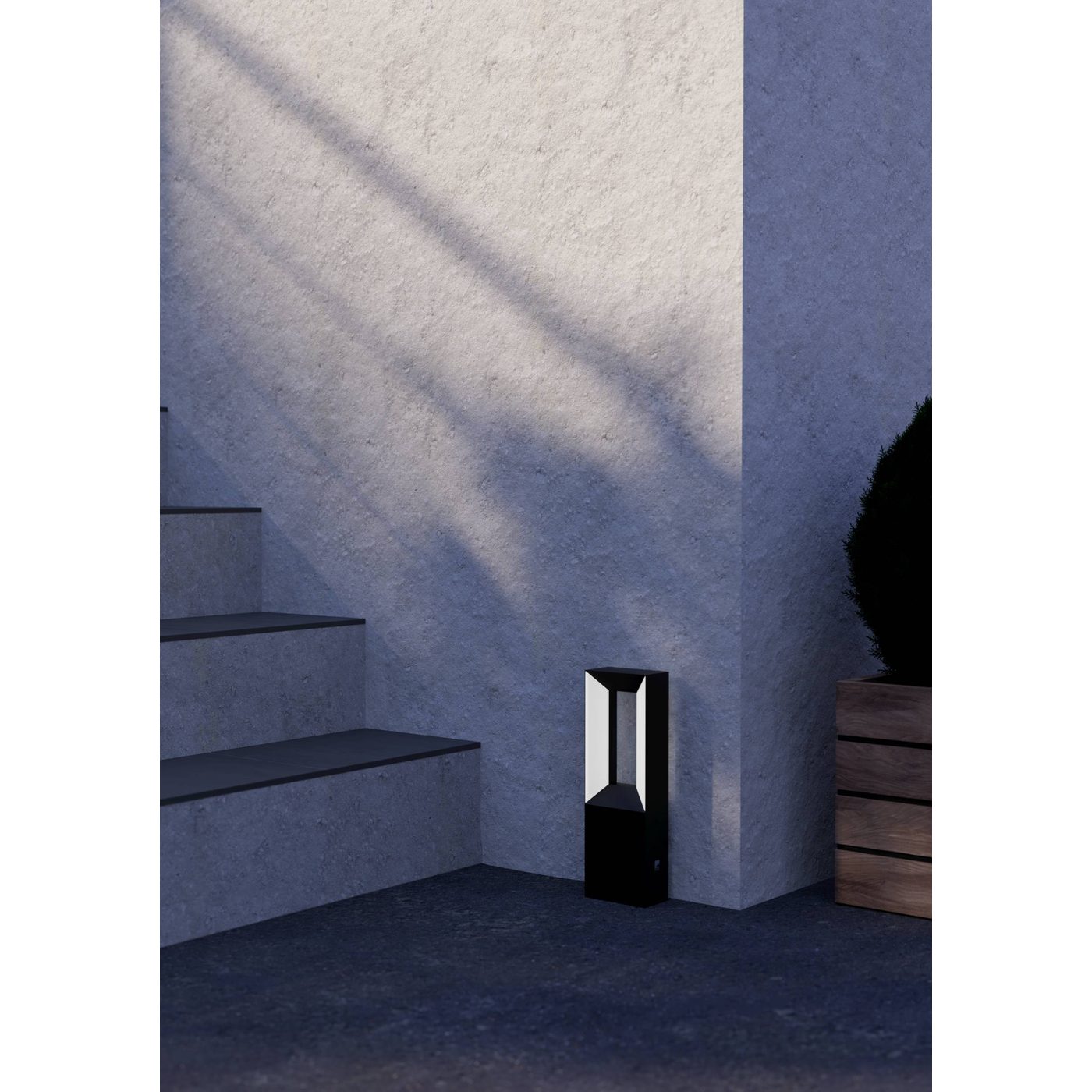 AL-LED-SOCKEL SCHWARZ/WEISS 'RIFORANO' 340 mm