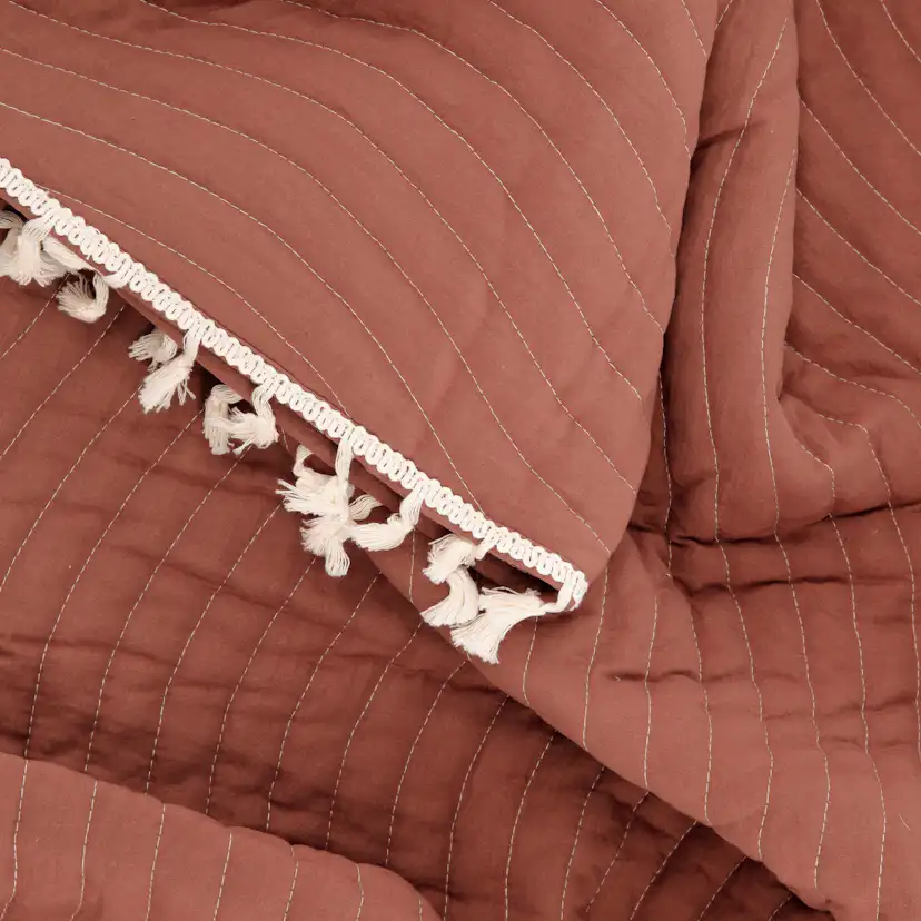 Lias Bedspread Microfiber - Roasty / - 260*260 Rost, Mått: 260x260 cm