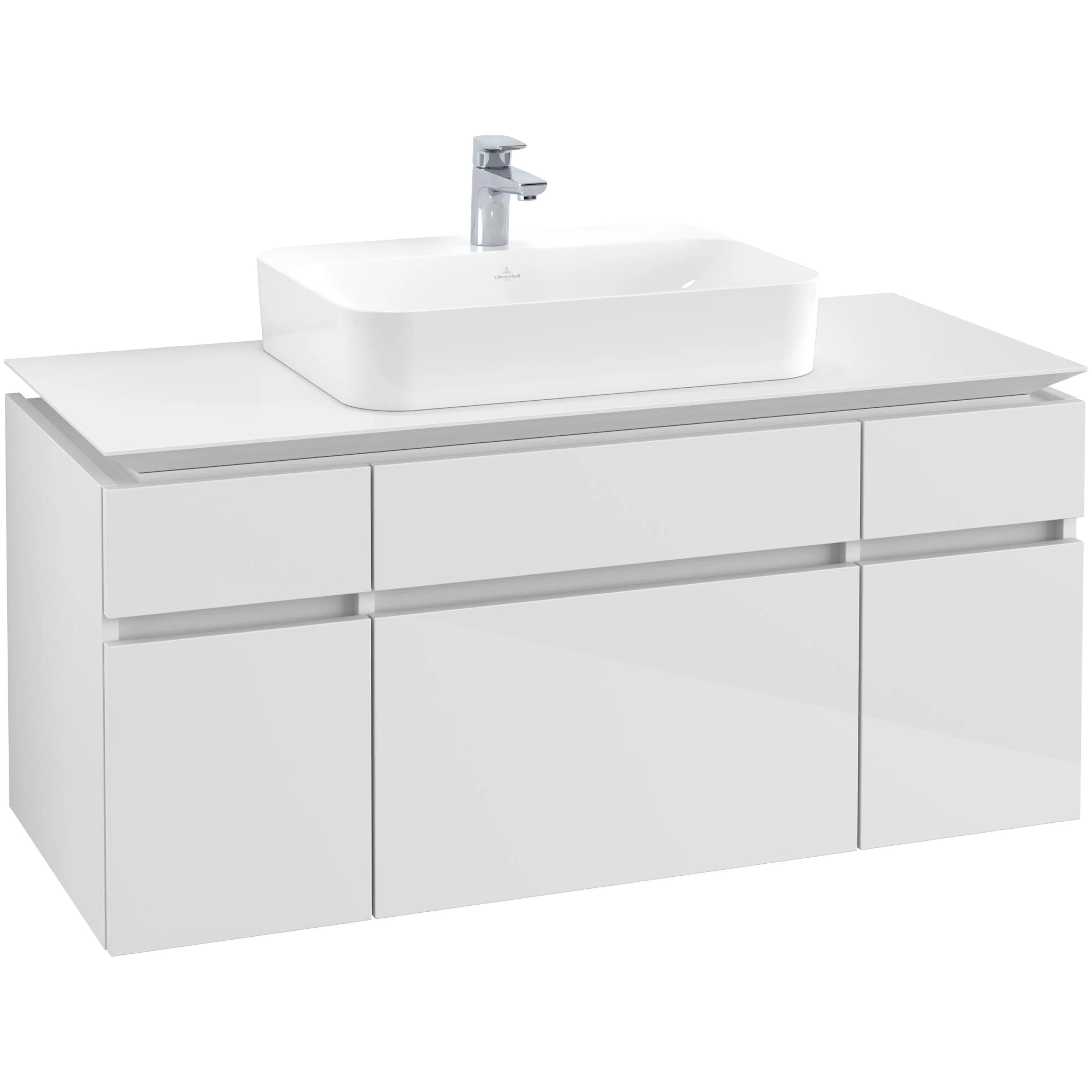 Tvättställsskåp Villeroy & Boch Legato med 5 Lådor för Ytmonterat Tvättställ från Finion & Memento
