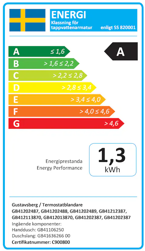 GBG ATLANTIC DUSCHPAKET 160C/C BL+D-SET, KROM, BLYFRI 160cc