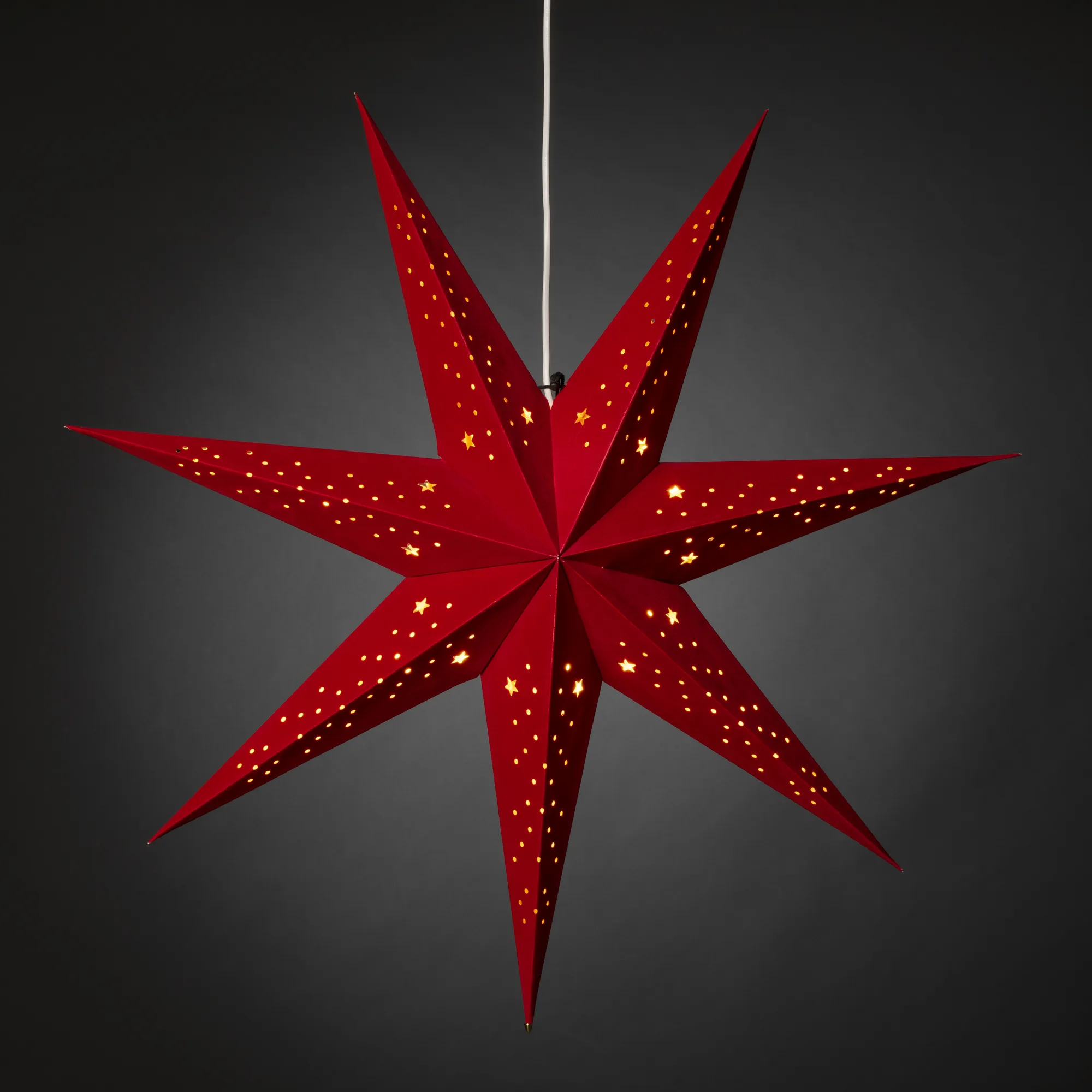 Adventsstjärna Gnosjö Konstsmide 5951 Sammet 78 cm