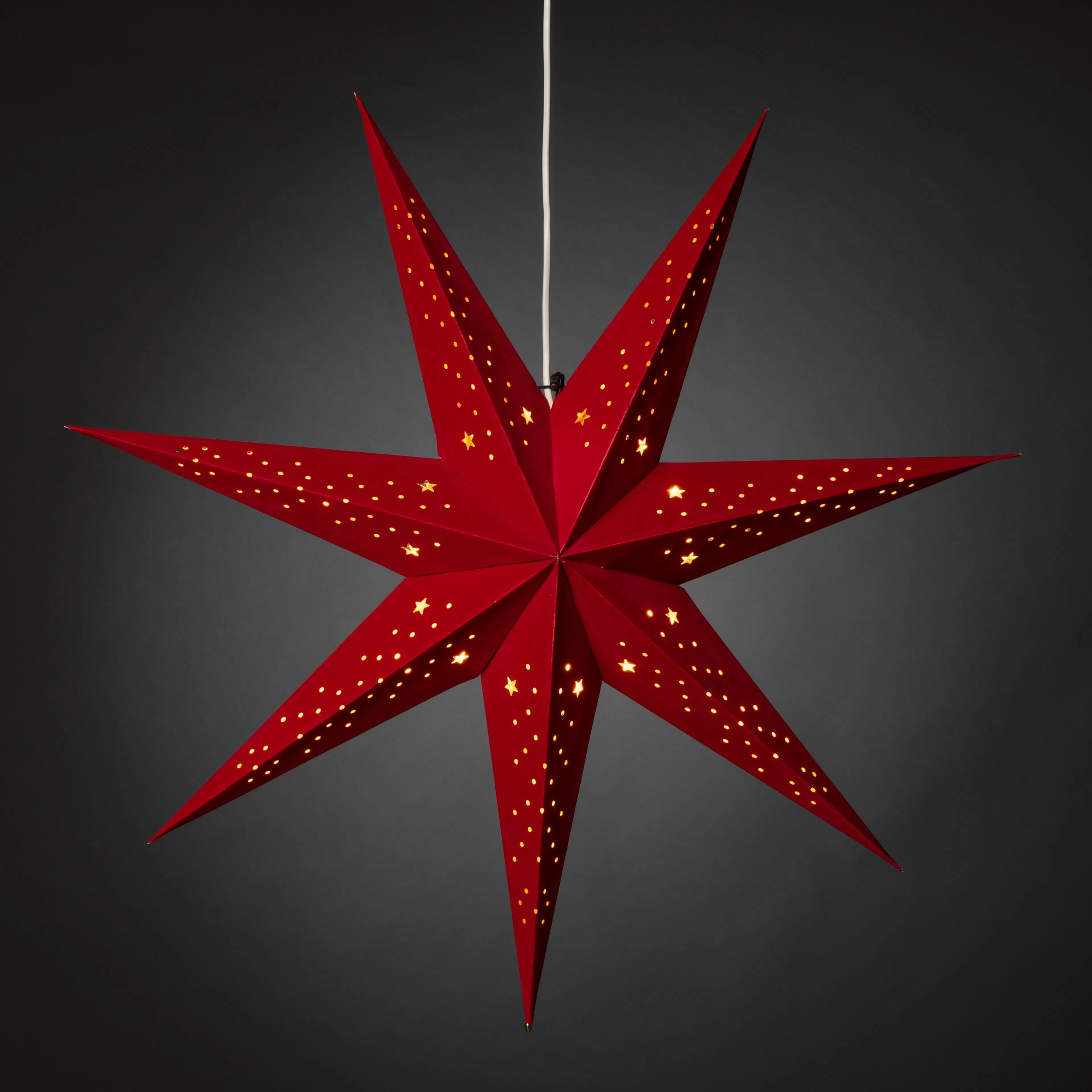 Adventsstjärna Gnosjö Konstsmide 5951 Sammet 78 cm