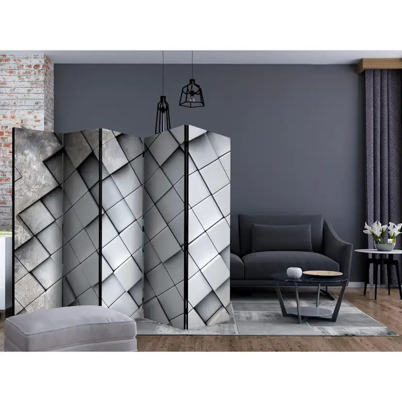 Rumsavdelare Skärmvägg Arkiio Gray Background 3D II 225x172 cm