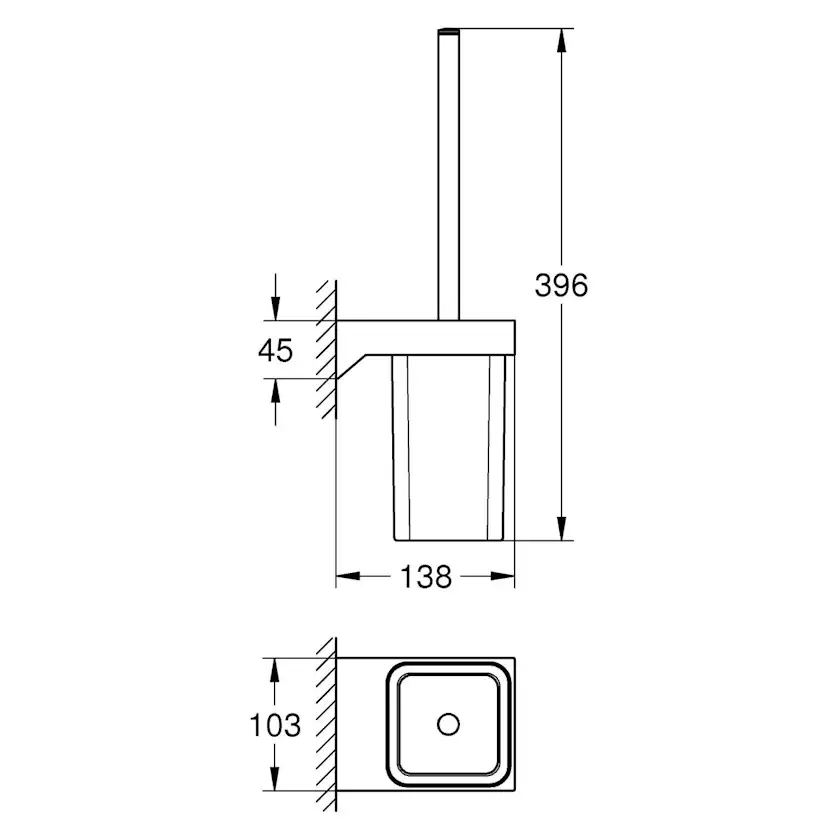 Toalettborste Grohe Selection Cube
