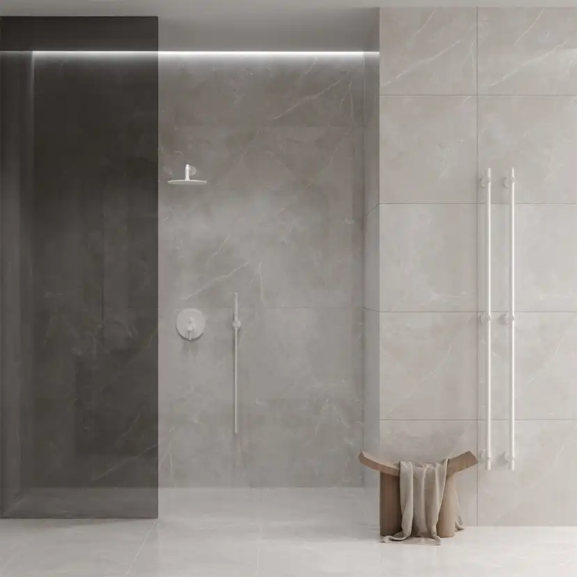 Klinker Tenfors Pulpis Light Grey Marmor Blank 60x60