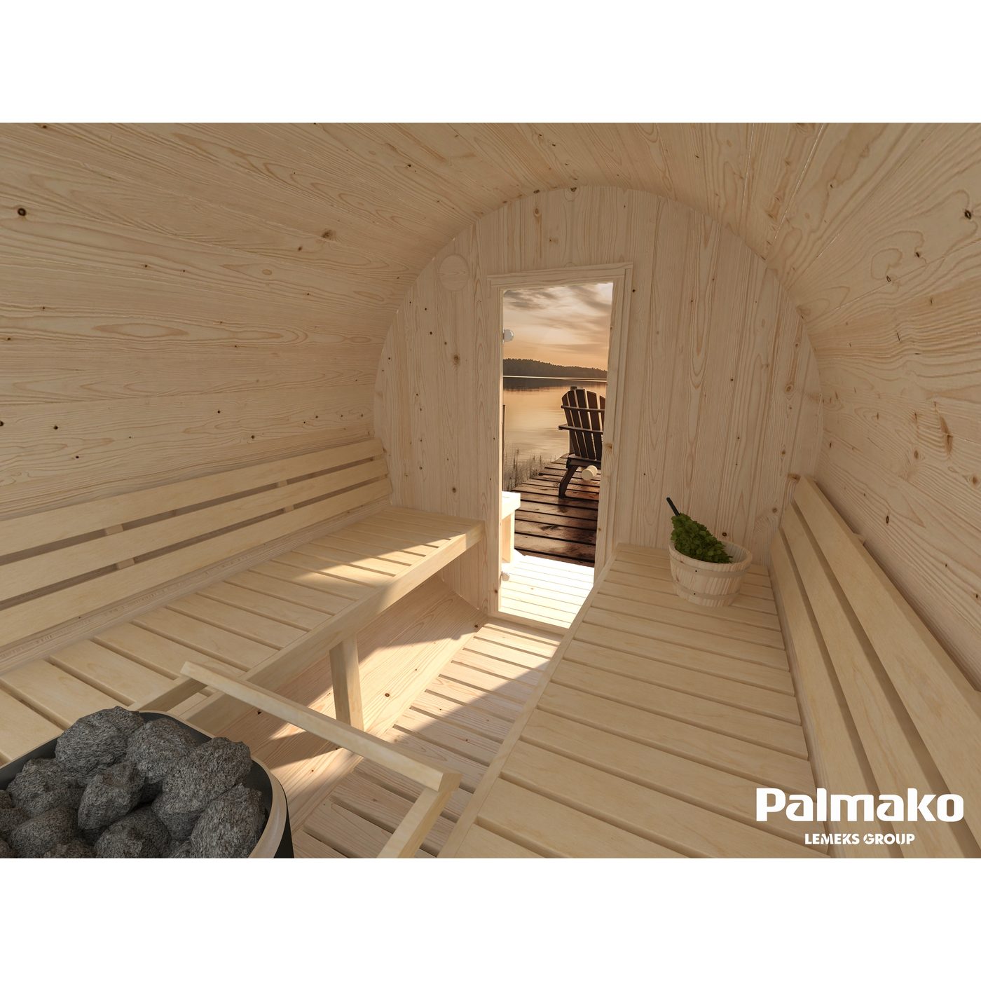 Bastutunna Palmako Anita 6,4 m² Byggsats i Trä