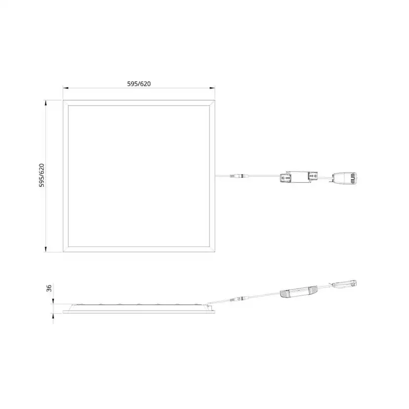 LED-Panel SG ARMATUREN Arma Sense Basic 3000K 600X600