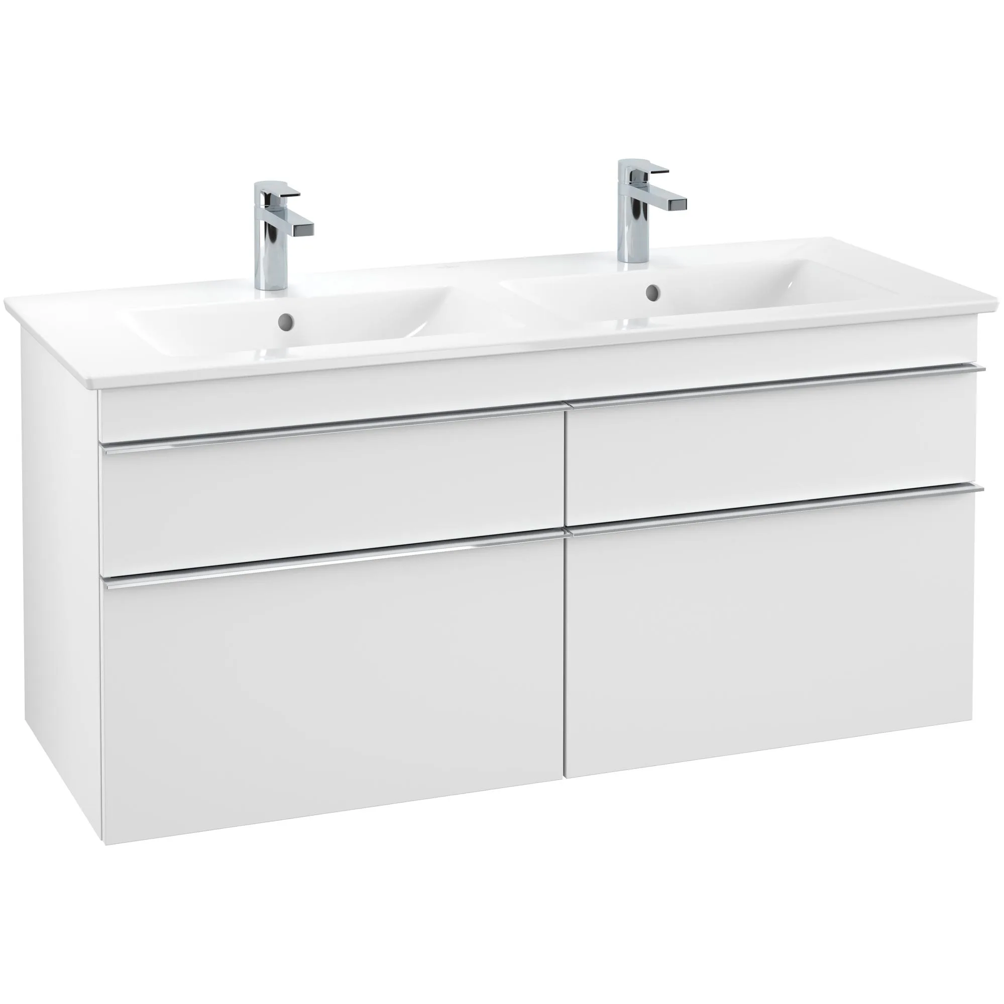 Tvättställsskåp Villeroy & Boch Venticello A93001MS Mattvit, Handtag: Krom