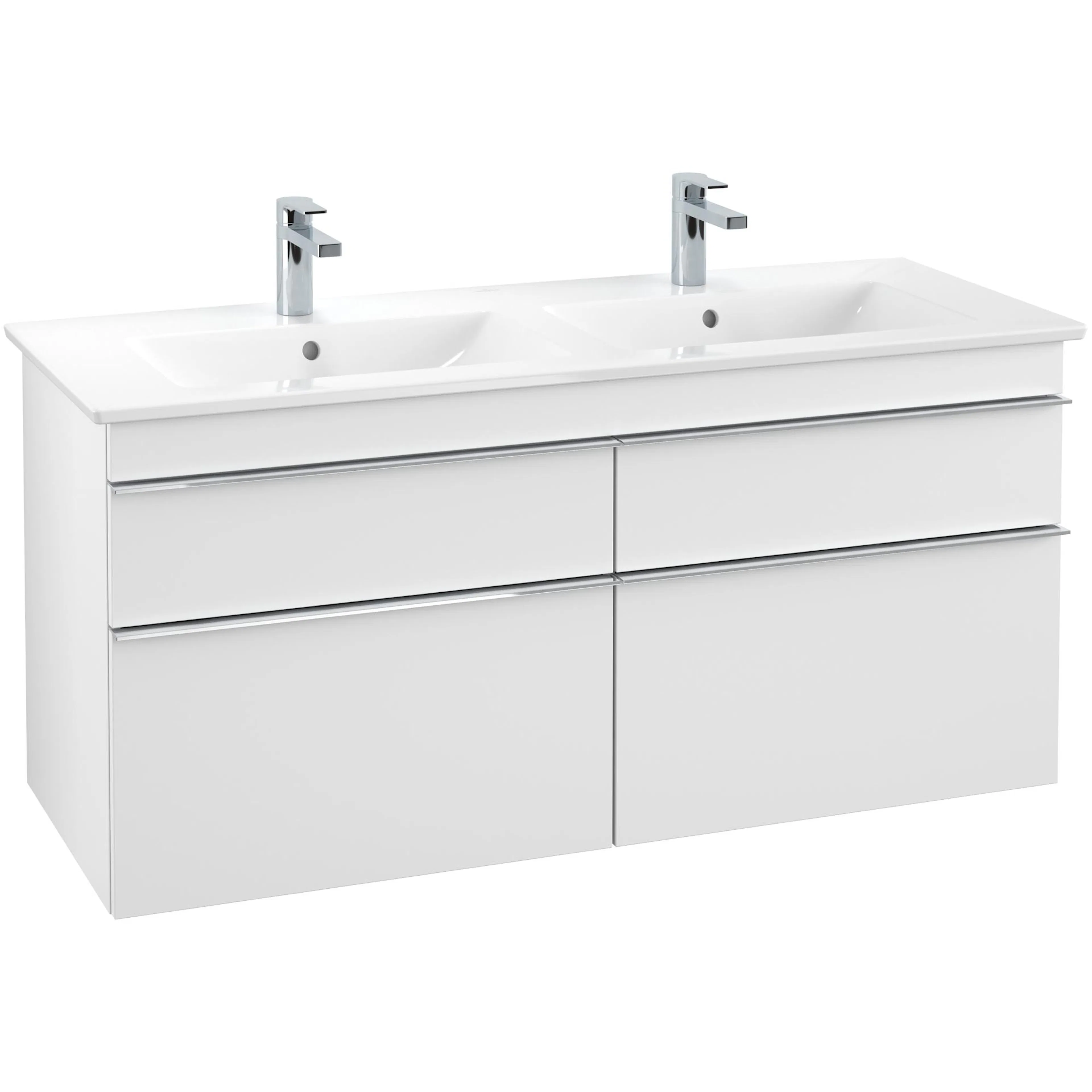 Tvättställsskåp Villeroy & Boch Venticello A93001MS Mattvit, Handtag: Krom