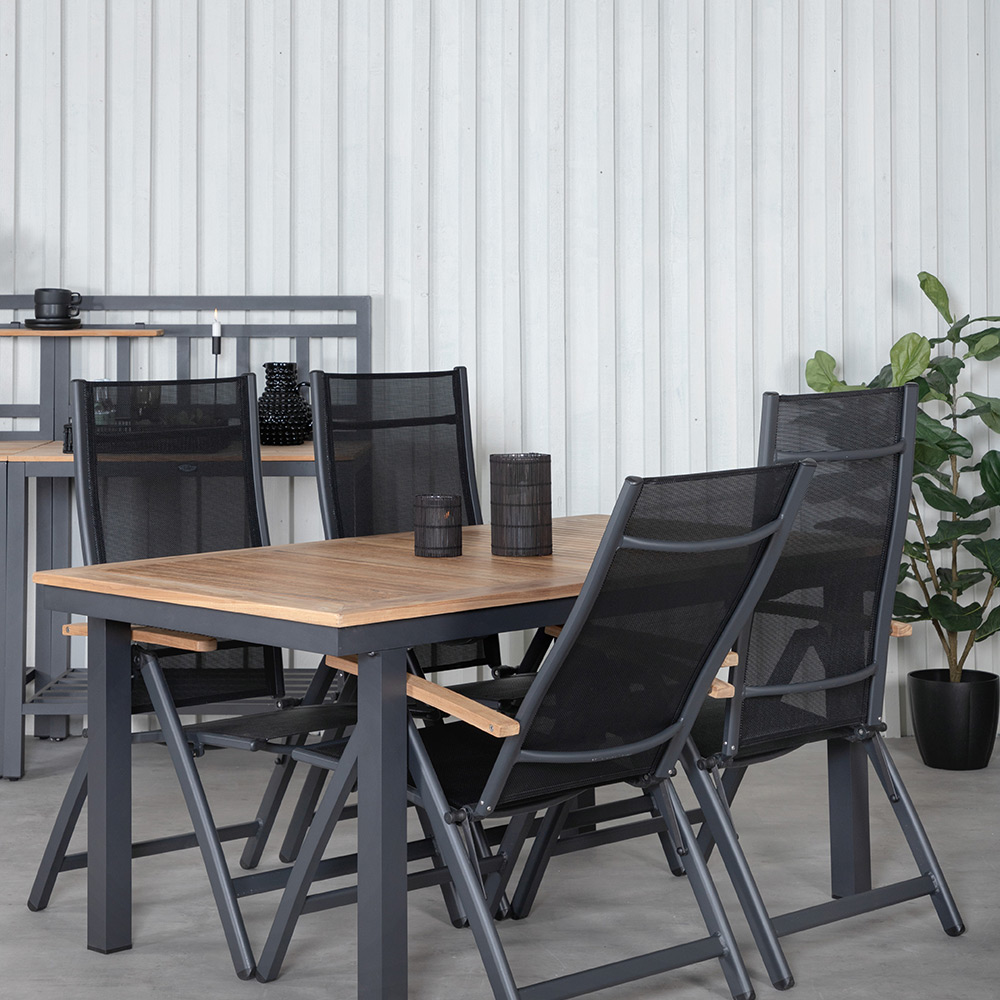 Matgrupp Utomhus Venture Home Perla med 4 Perla PositionsTrädgårdsstolar