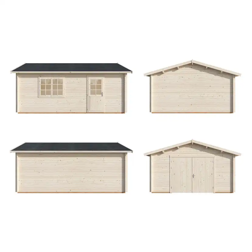 Garage Palmako Roger 23,9 m2 med Dörr