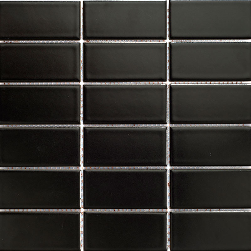 Klinkermosaik Arredo Titan Svart Matt 5x10 cm