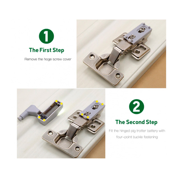 Skåpbelysning AI6 LED Med Gångjärnsmontering för Badrumsskåp