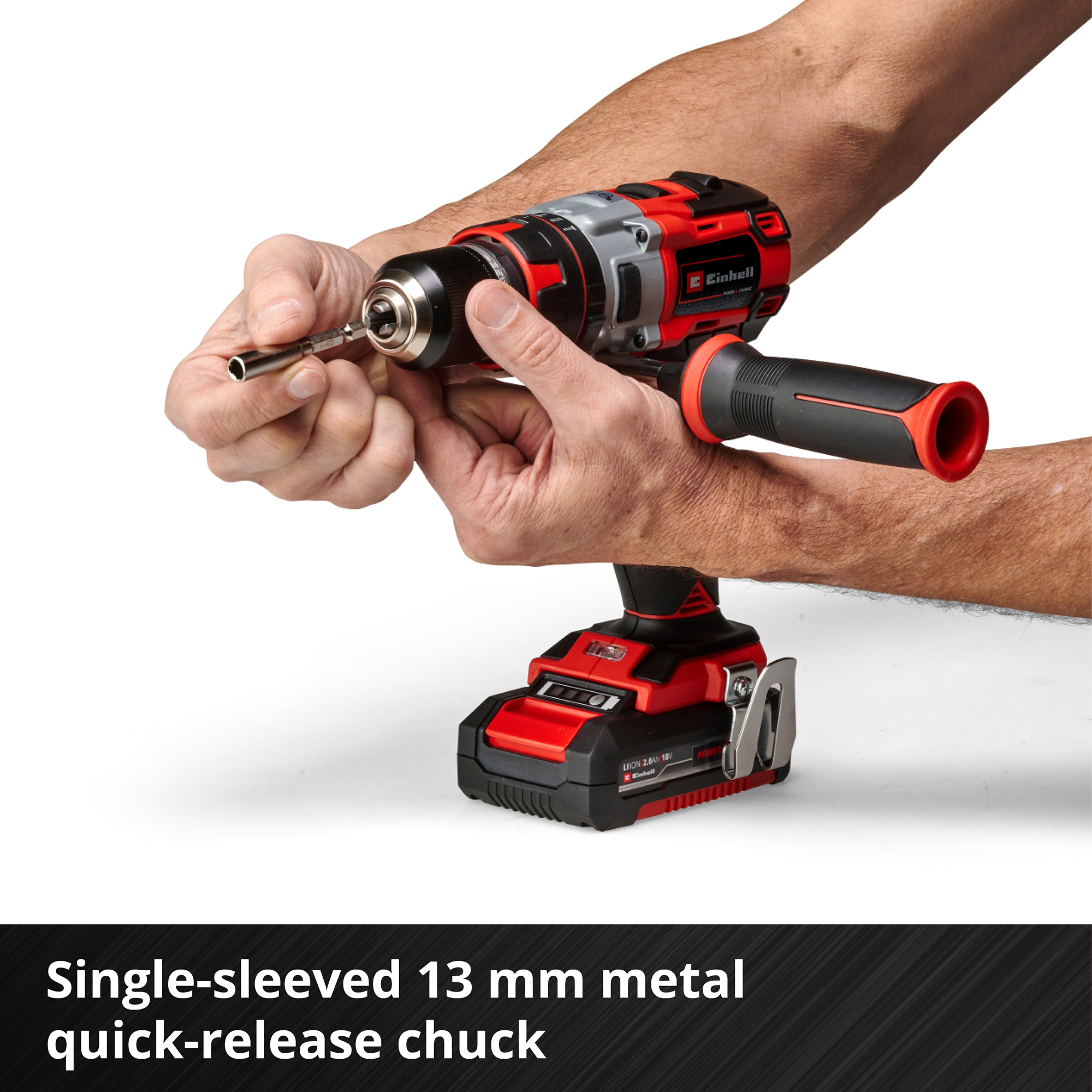 Slagborr/Skruvdragare Einhell TE-CD 18 Li-i Borstlös (2x2Ah)