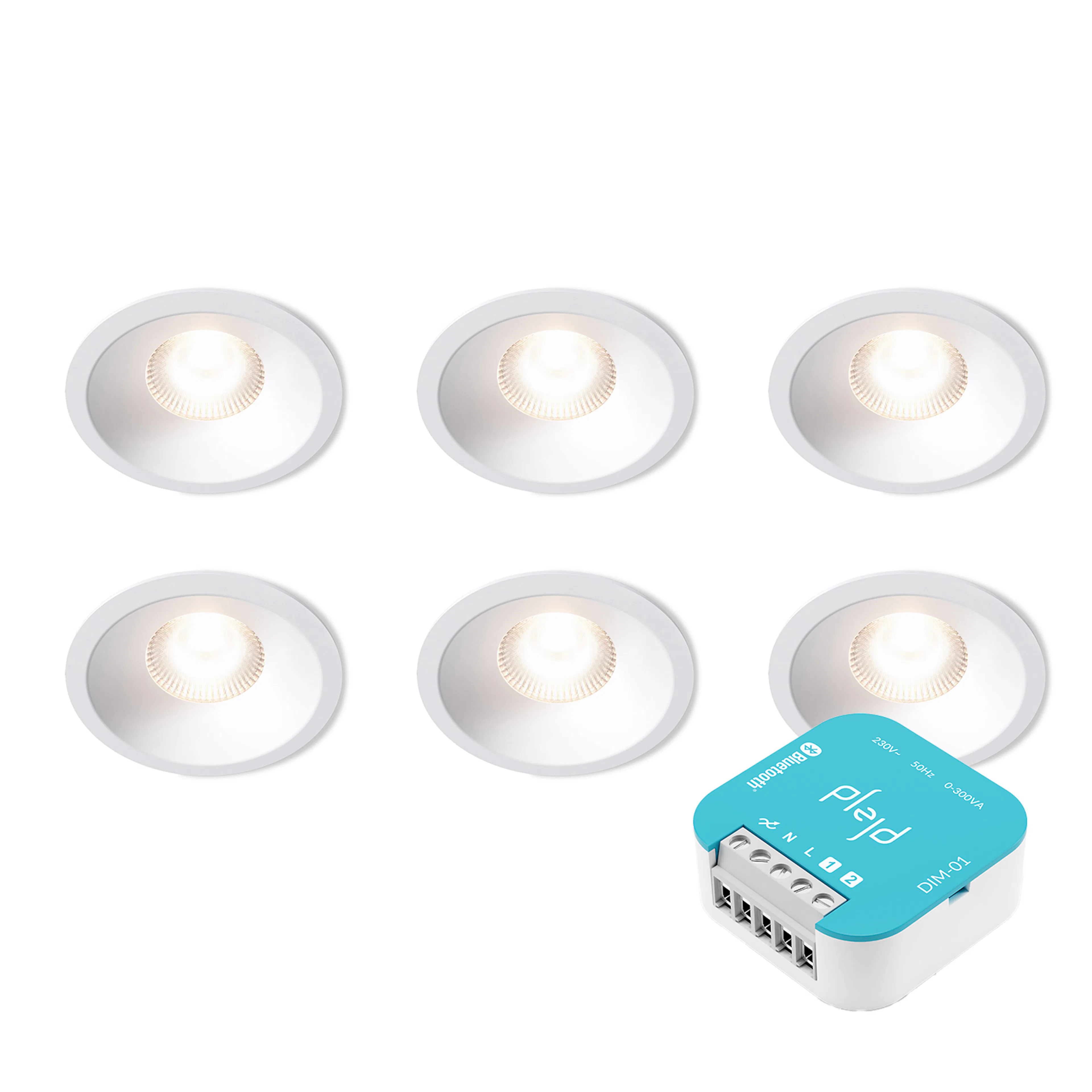 Dimmer Plejd 6-pack Downlight LED Spot DWN-02 + DIM-01