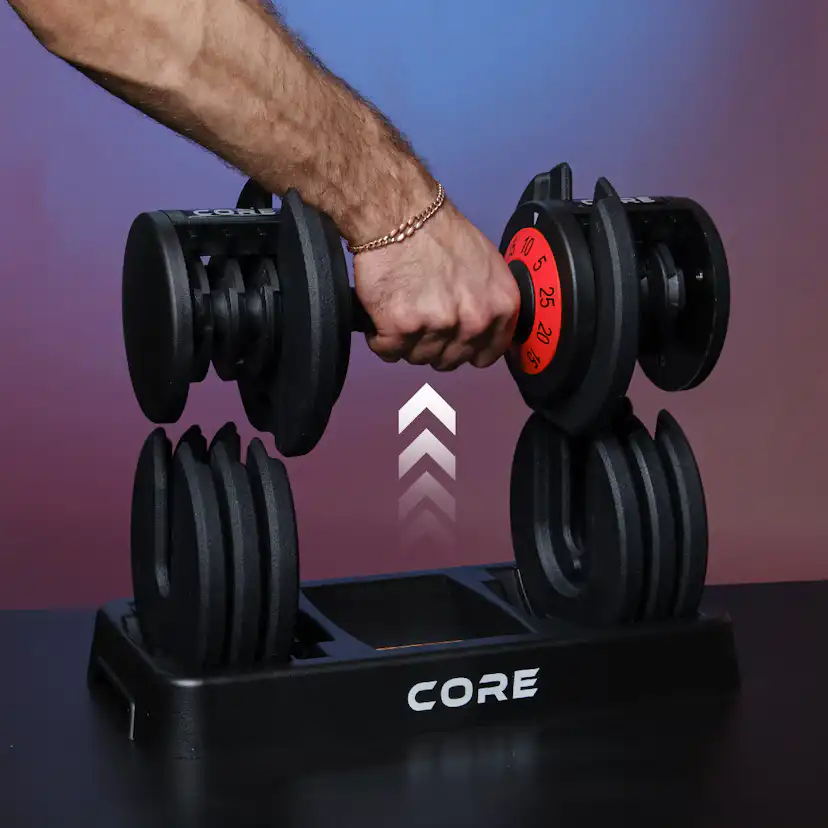 2 x hantlar Nordcore 50 kg justerbar
