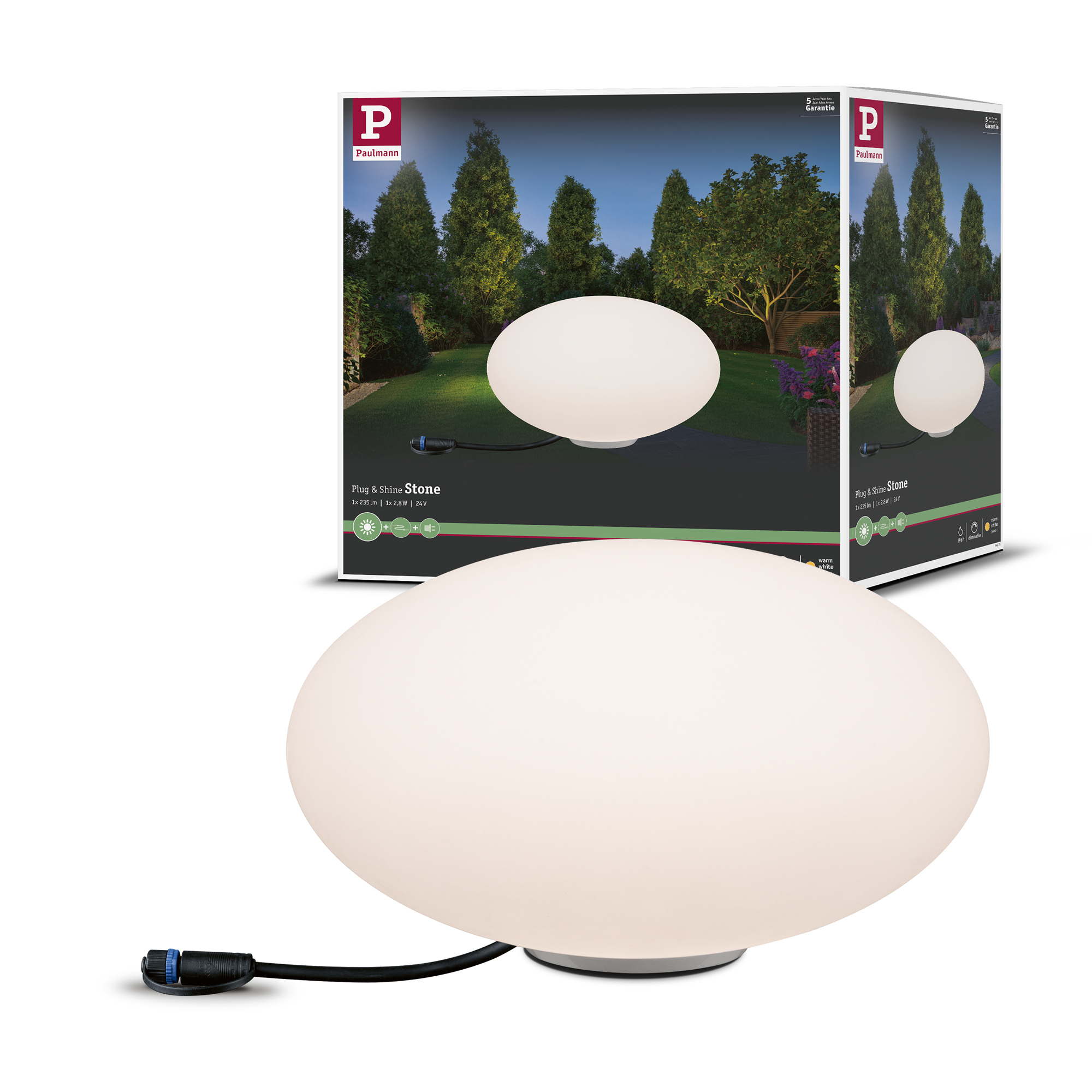 Dekorationsljus LED Paulmann Stone Plug & Shine IP67 24V Diameter: 350 mm