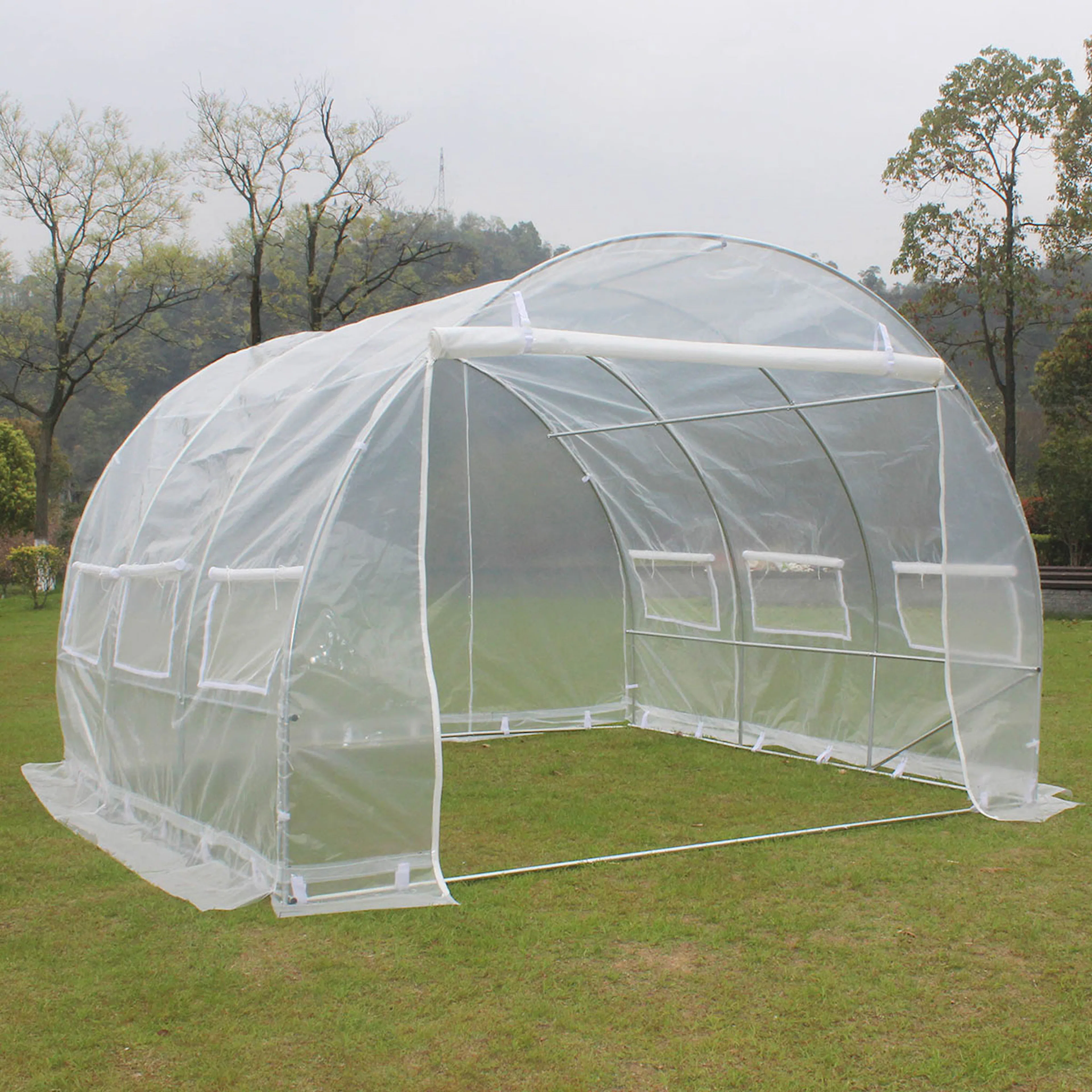 Tunnelväxthus 9m2-PE Transparent Transparent