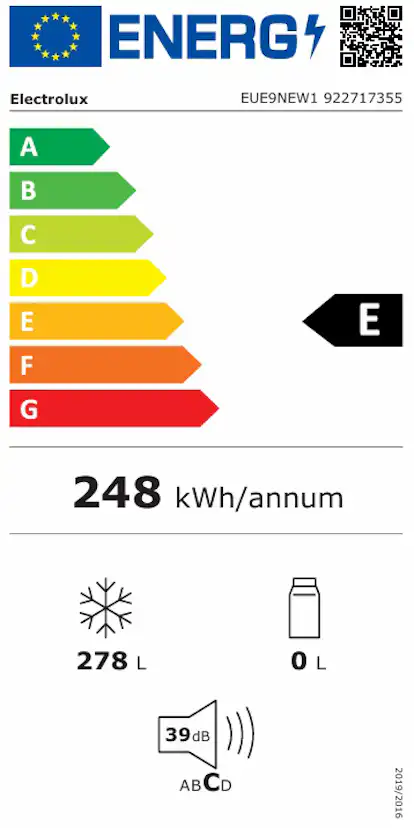 Frysskåp Electrolux EUE9NEW1