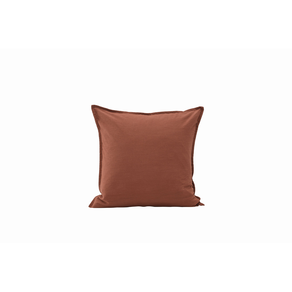 Ronja Cushion Cover Washed Cotton - Roasty Mörkbrun