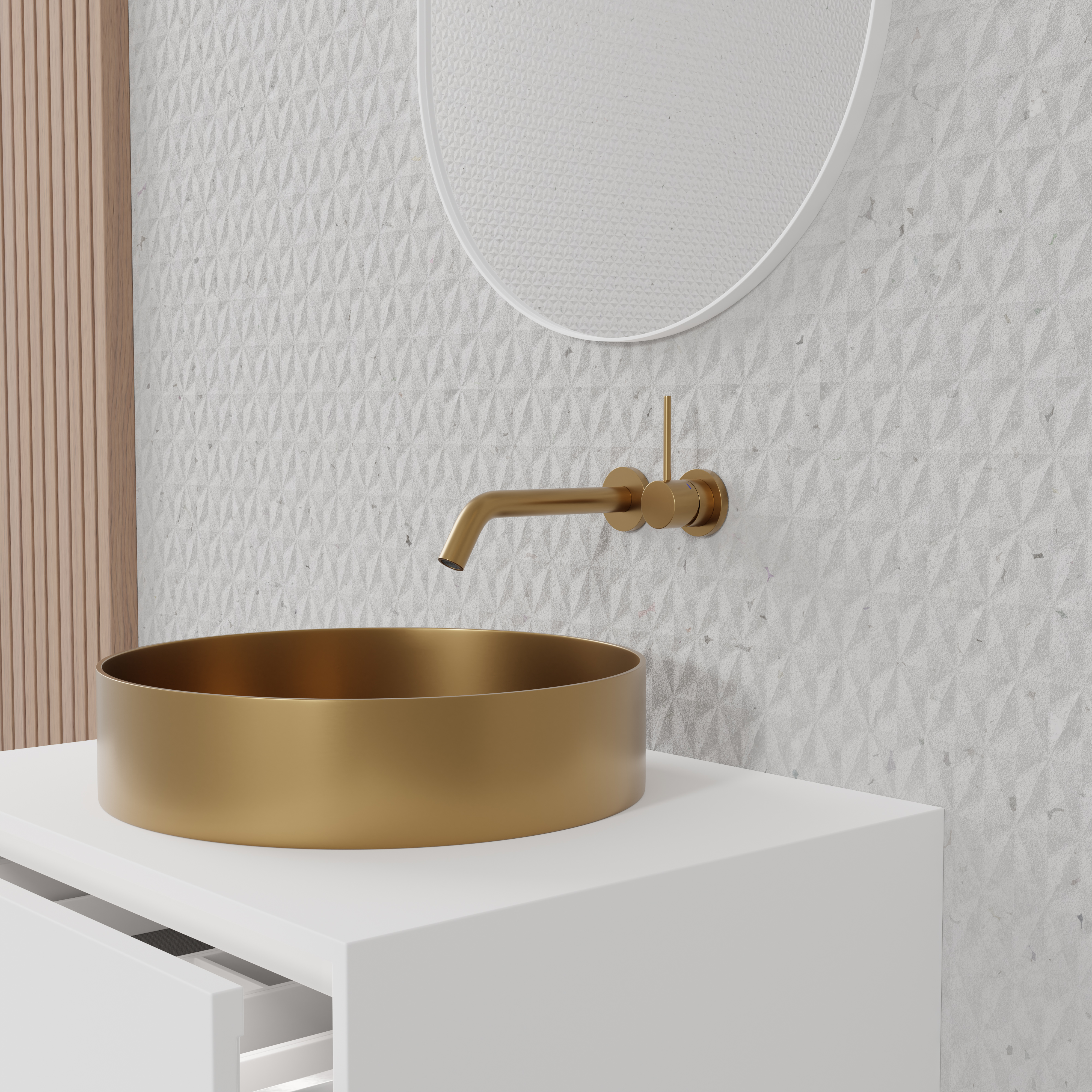 Tvättställsblandare Scandtap Steel Harmonized 1 Sand Sand/Mässing