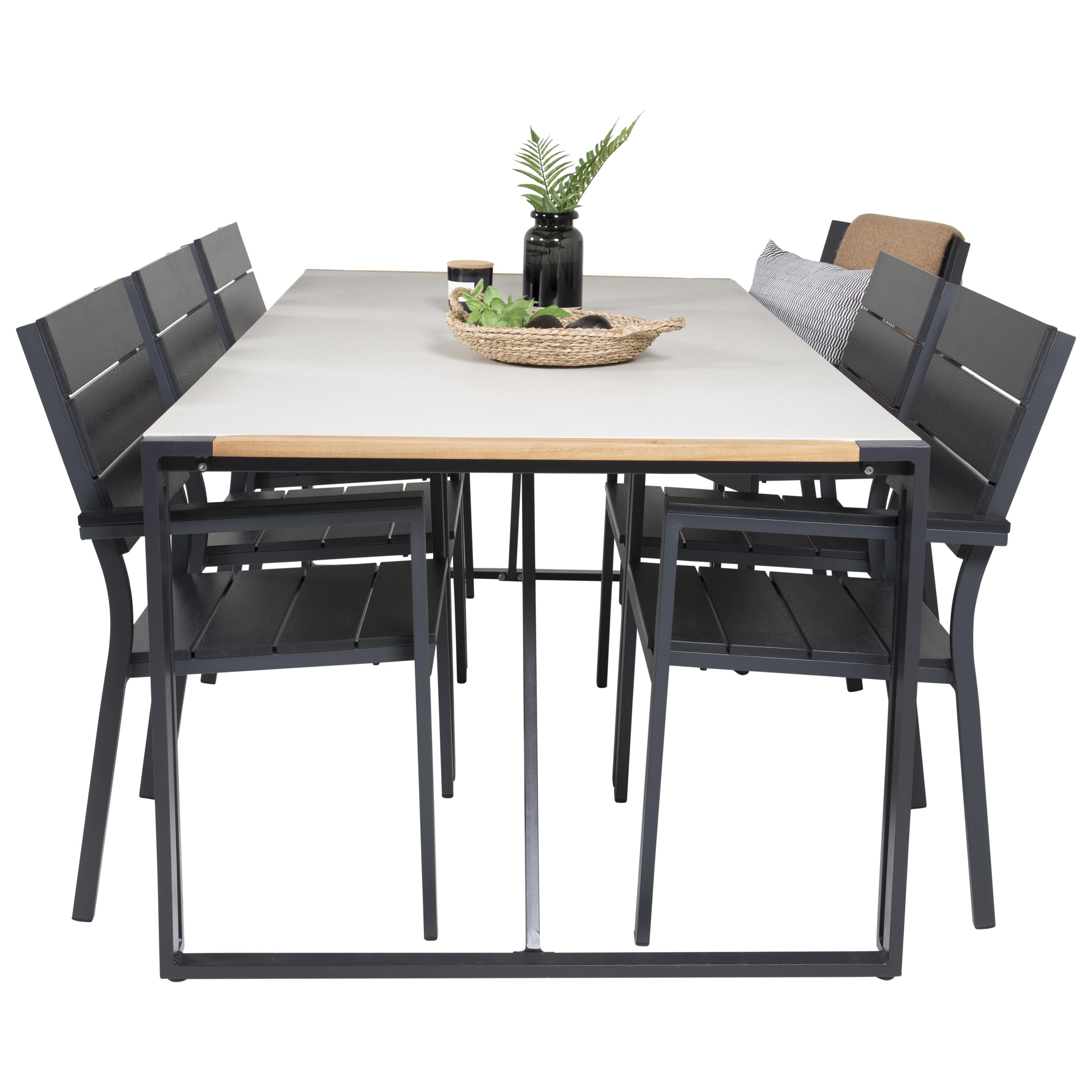 Matgrupp Venture Home Tilly 200 med 6 Lova Stolar